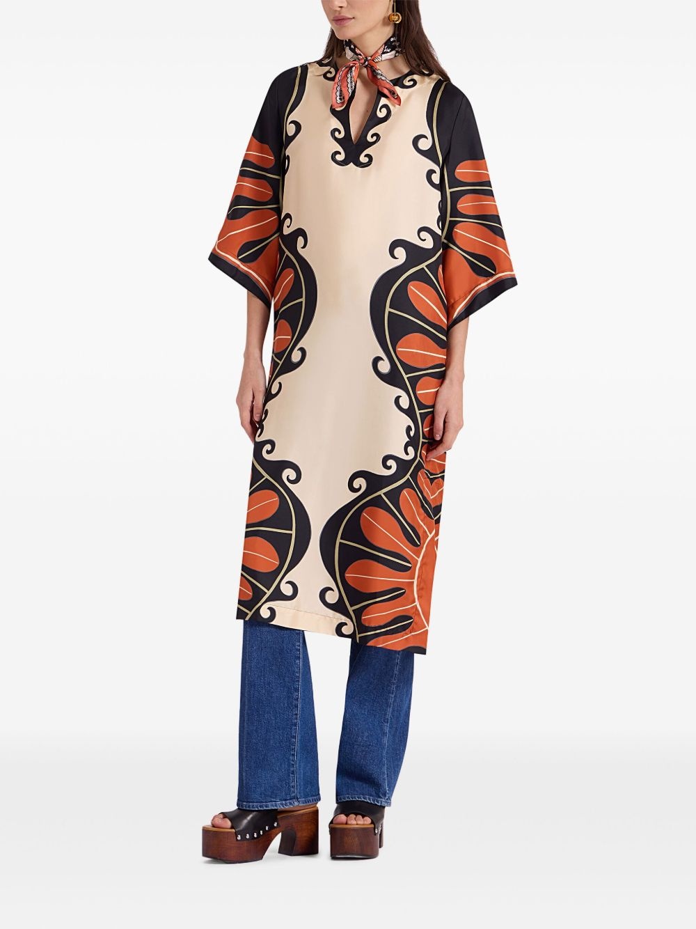 printed kaftan dress - 2