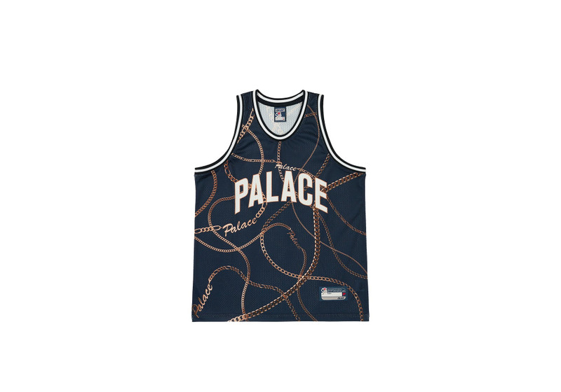 CHAIN BASKETBALL VEST NAVY - 1