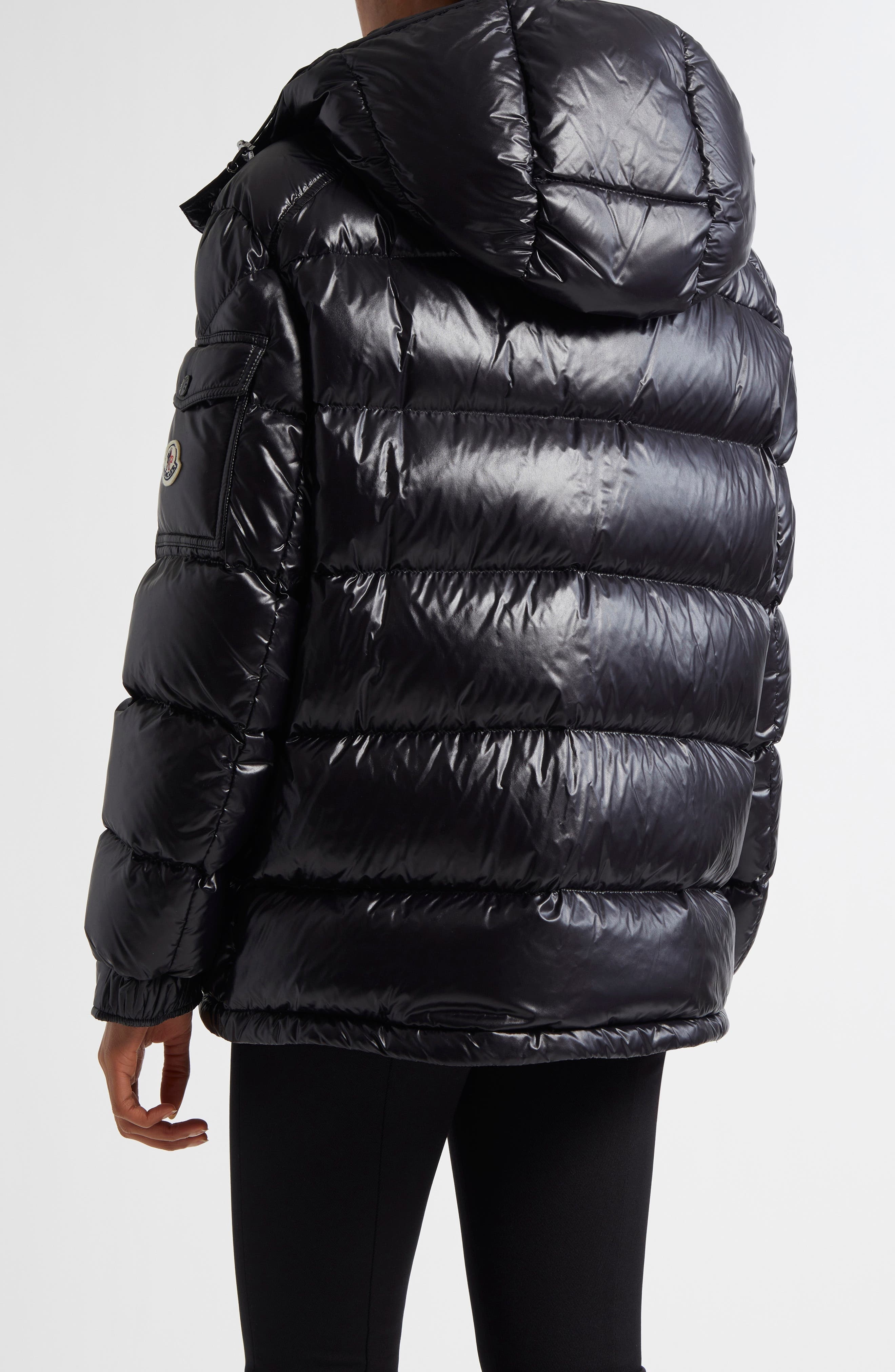Moncler Maire Hooded Short Down Puffer Jacket in Black/black at Nordstrom - 2