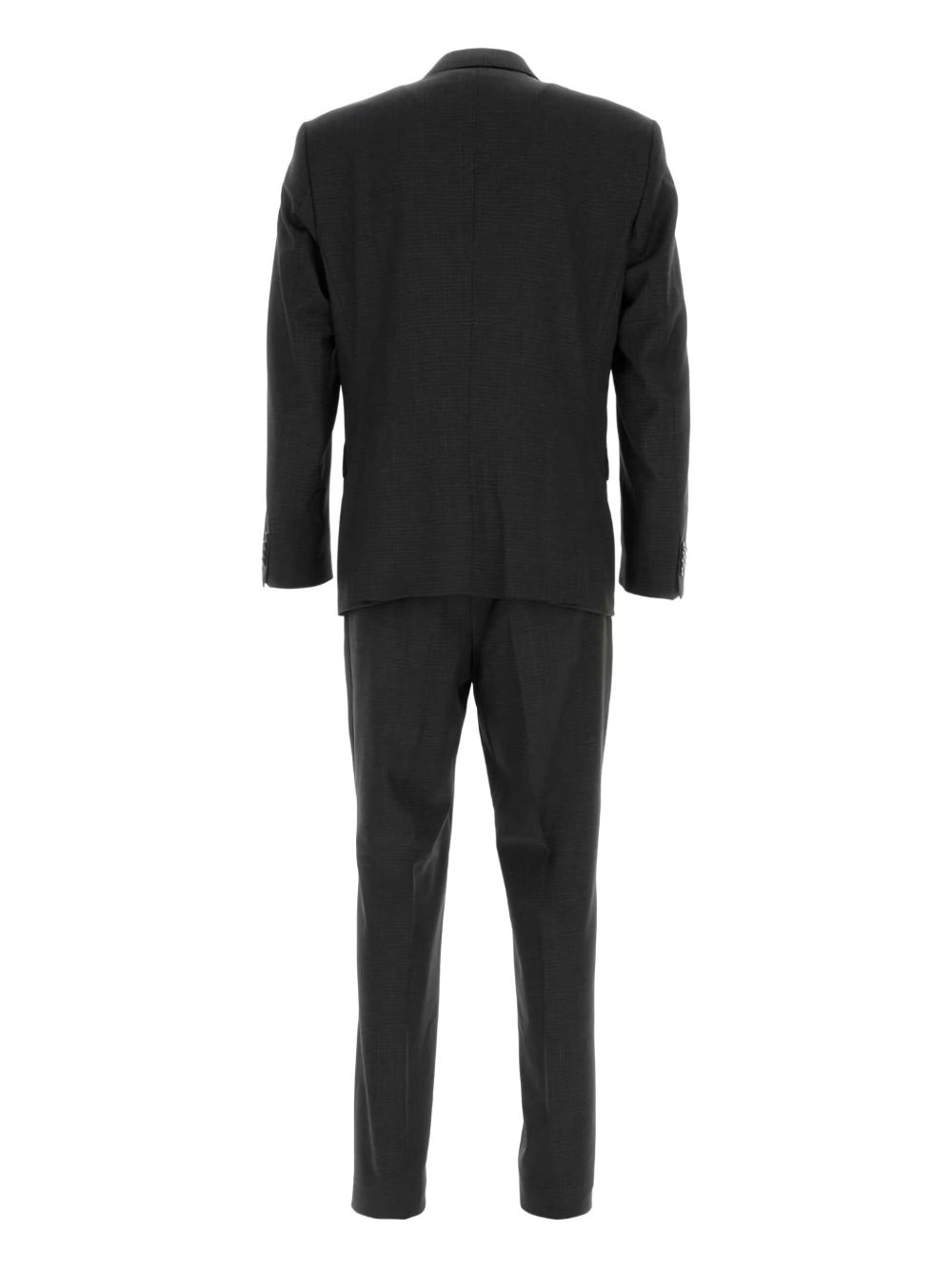 checked single-breasted suit - 2
