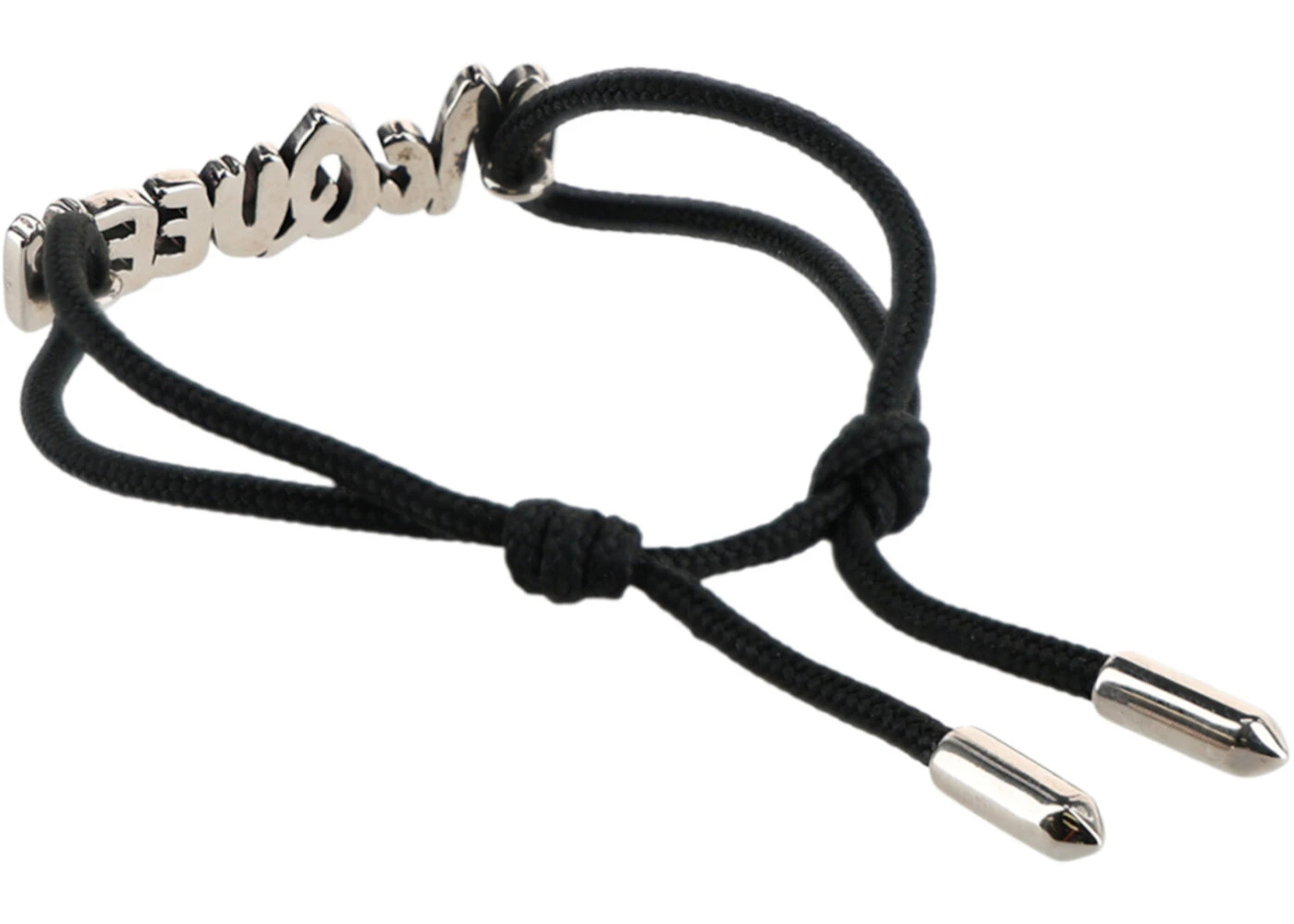 Alexander McQueen Graffiti Cotton Bracelet Black - 2
