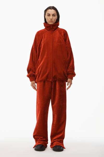 Alexander Wang TRACK JACKET IN CRUSHED VELOUR outlook