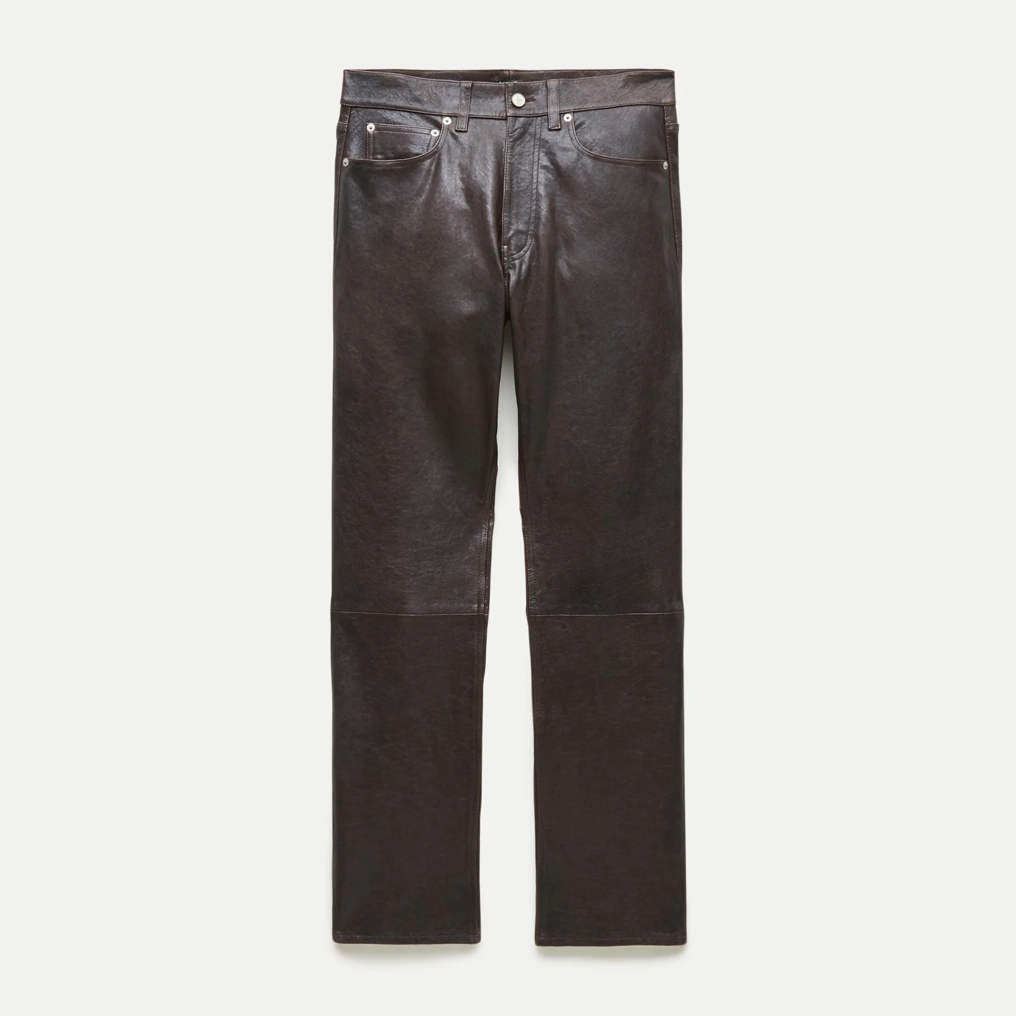 Jesse relaxed-straight pant in leather - 1