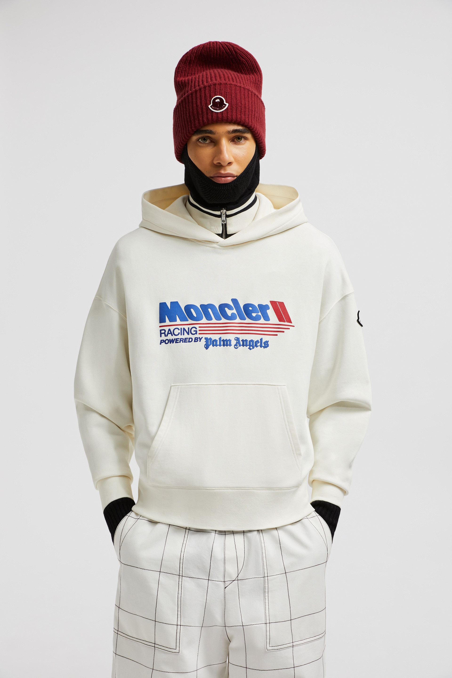Moncler Moncler x Palm Angels Racing Logo Cotton Hoodie