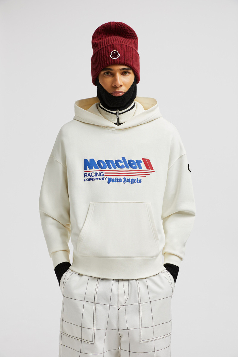 Moncler Moncler x Palm Angels Racing Logo Cotton Hoodie outlook