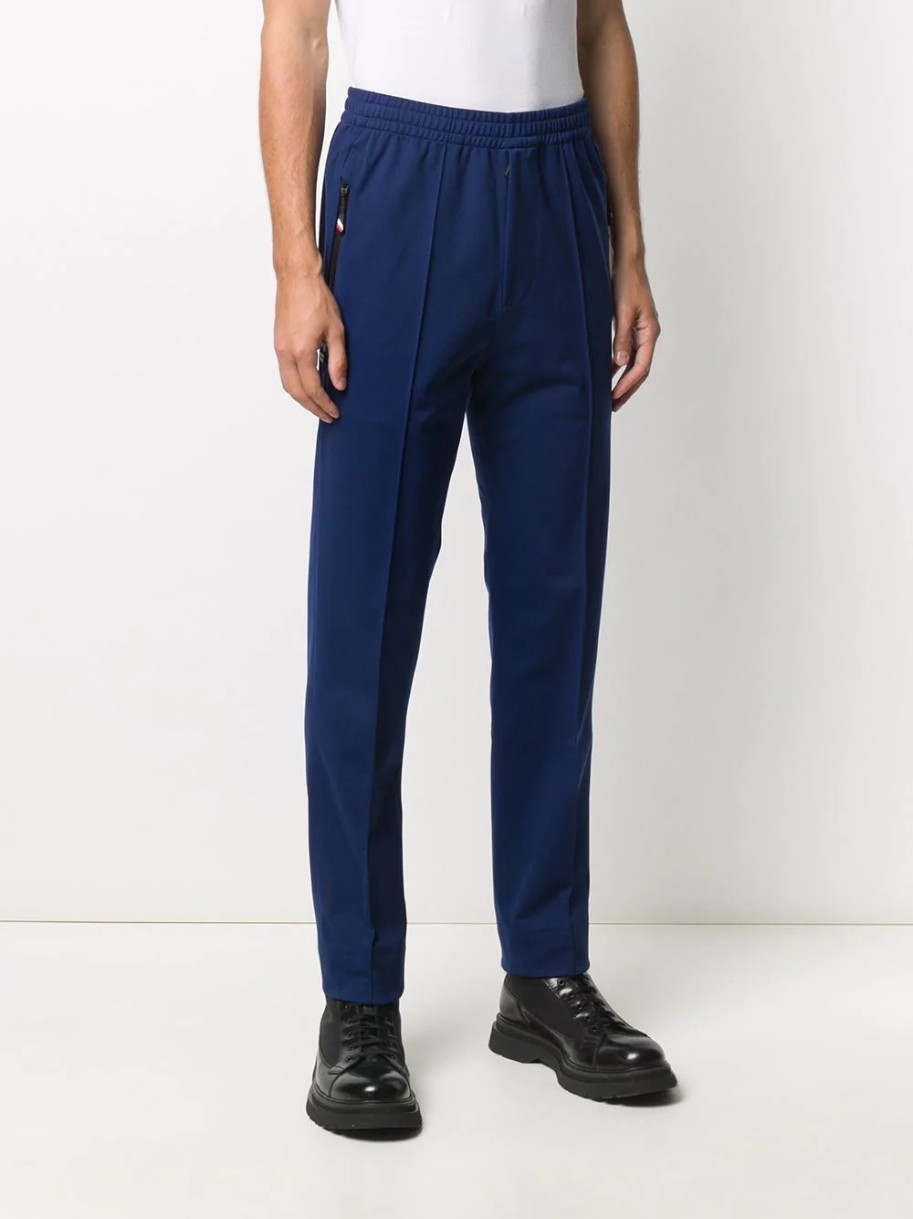 tapered piped-trim track pants - 3