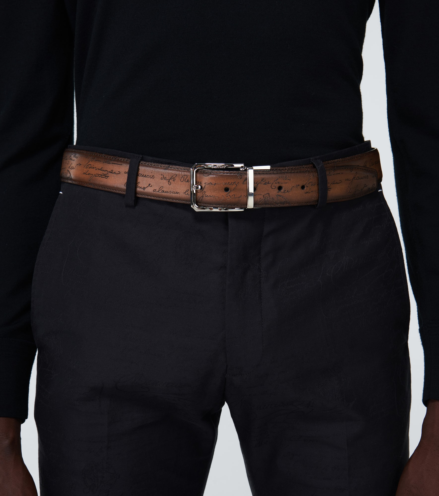 Scritto reversible leather belt - 2