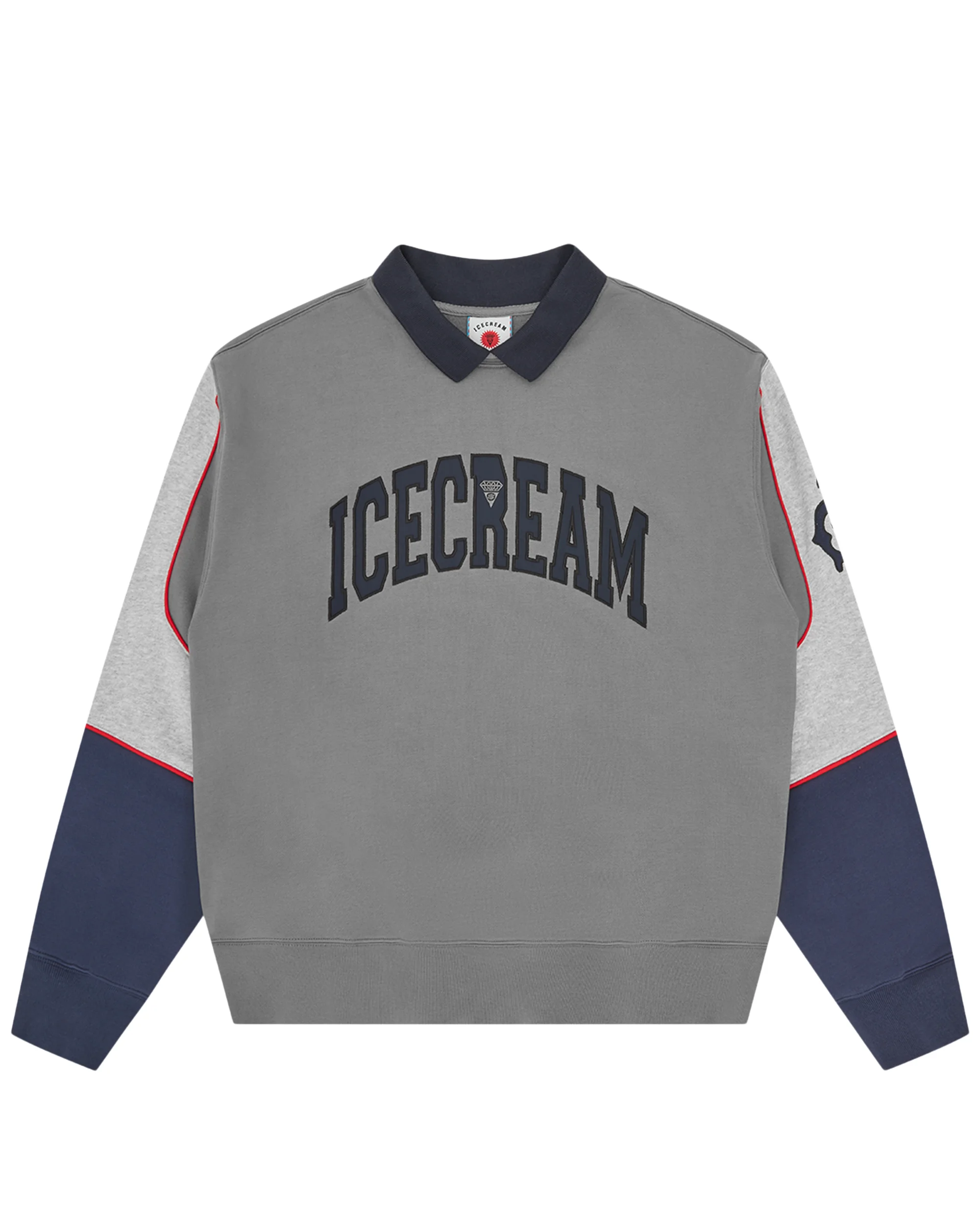 COLLARED WARM-UP SWEATSHIRT - 1