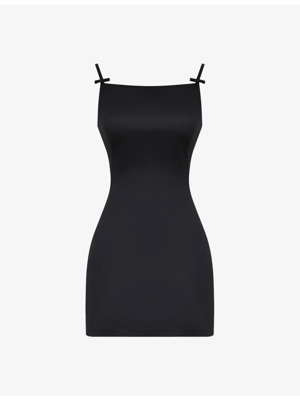 Dainty square-neck stretch-satin mini dress - 1