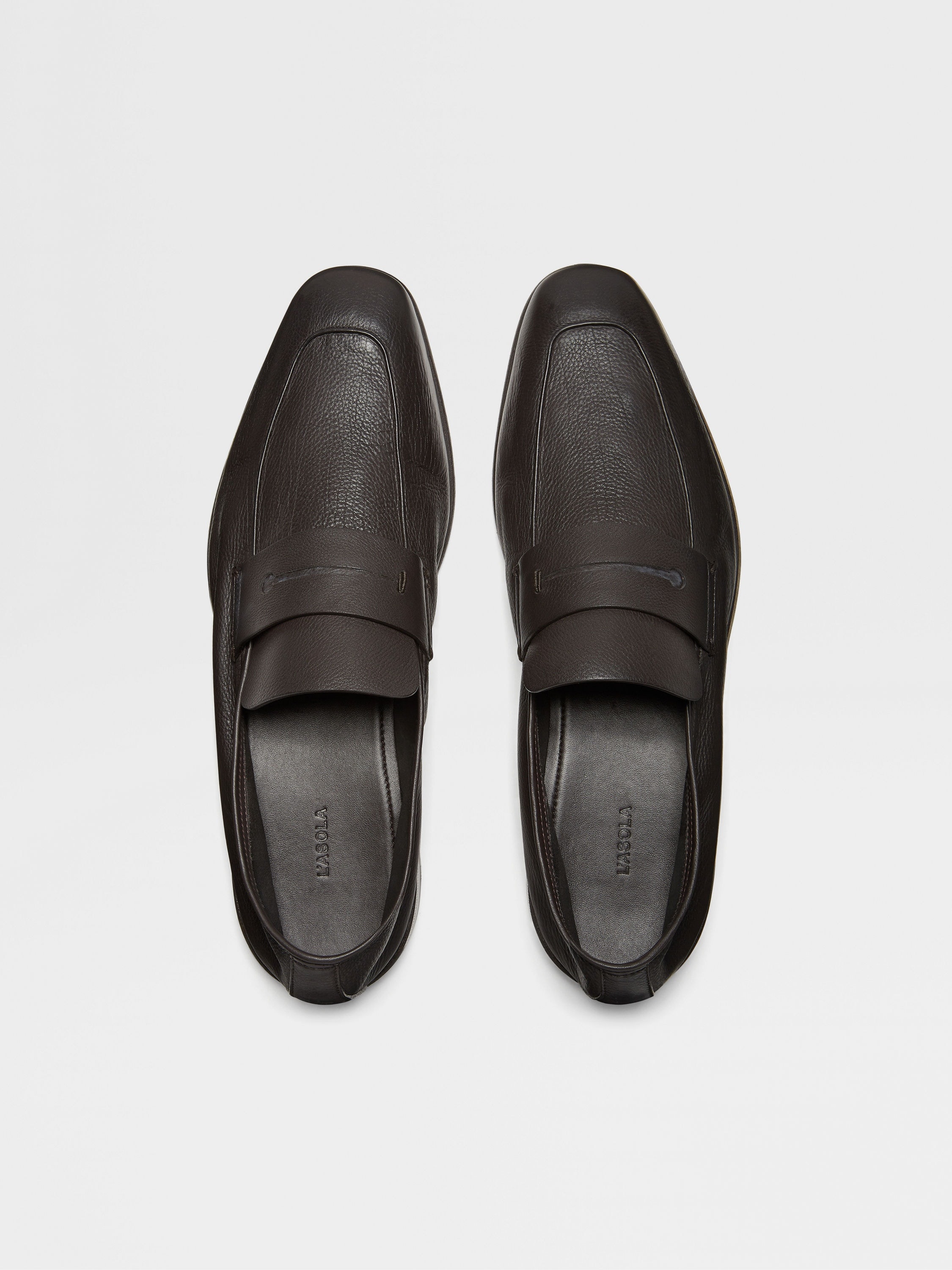 DARK BROWN SECONDSKIN L'ASOLA LOAFERS - 5