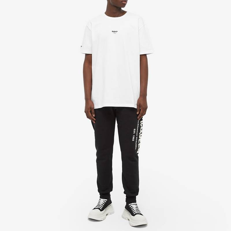 Alexander McQueen Alexander McQueen Centre Grafitti Logo Embroidered Tee outlook