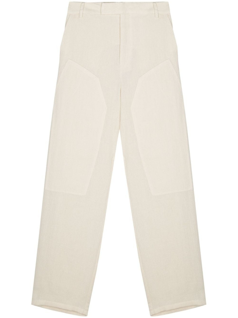 basket weave loose-fit trousers 1