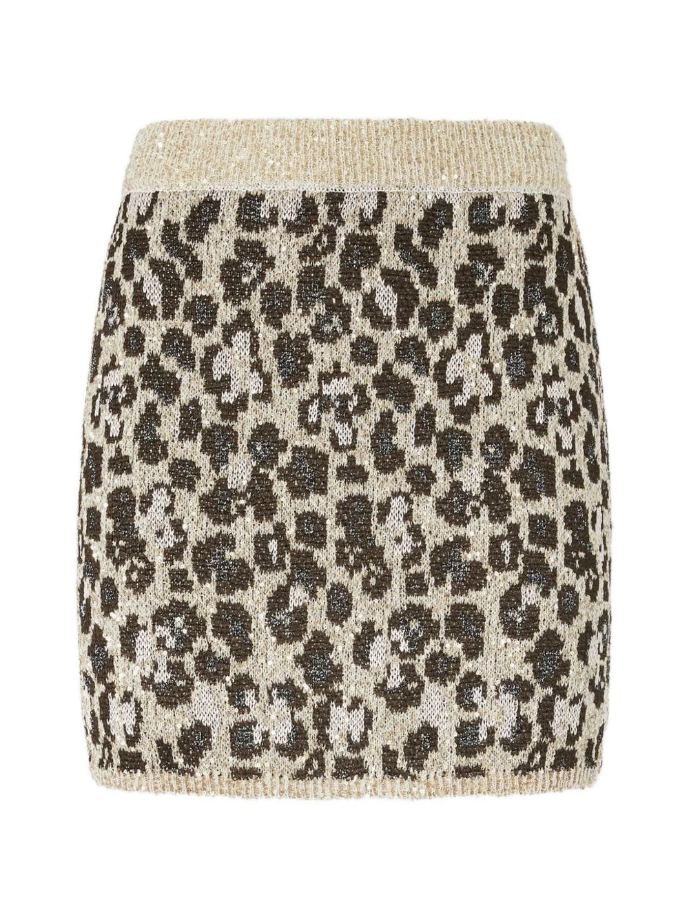 animal-print mini skirt - 1