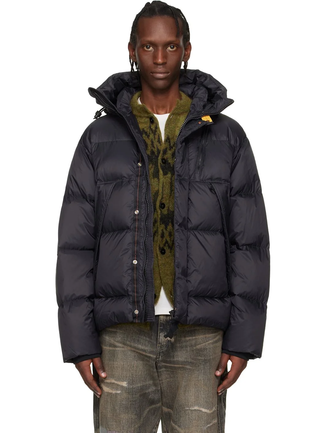 Black Cloud Hooded Down Jacket - 1