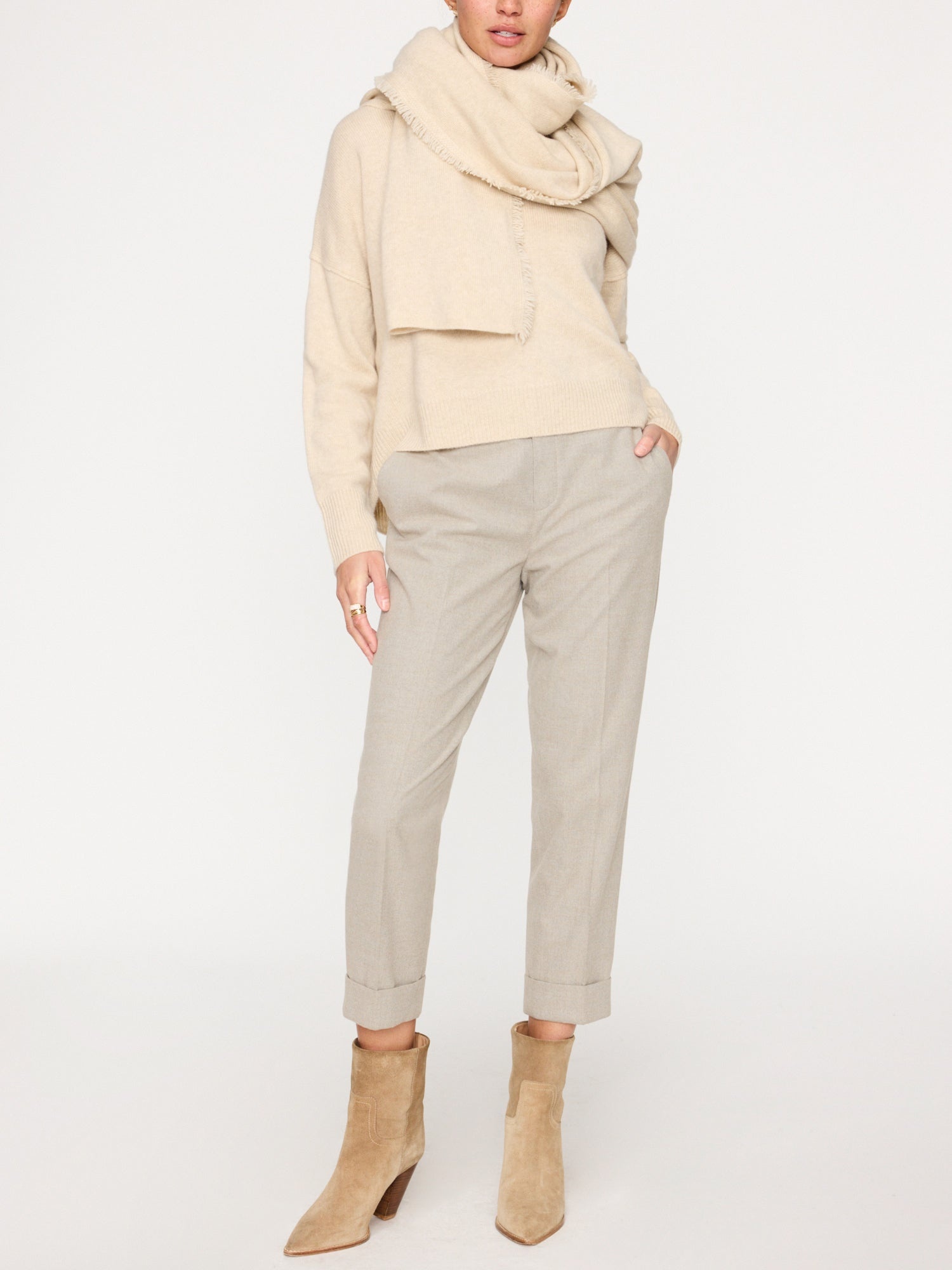 The Cashmere Fringe Wrap - 3