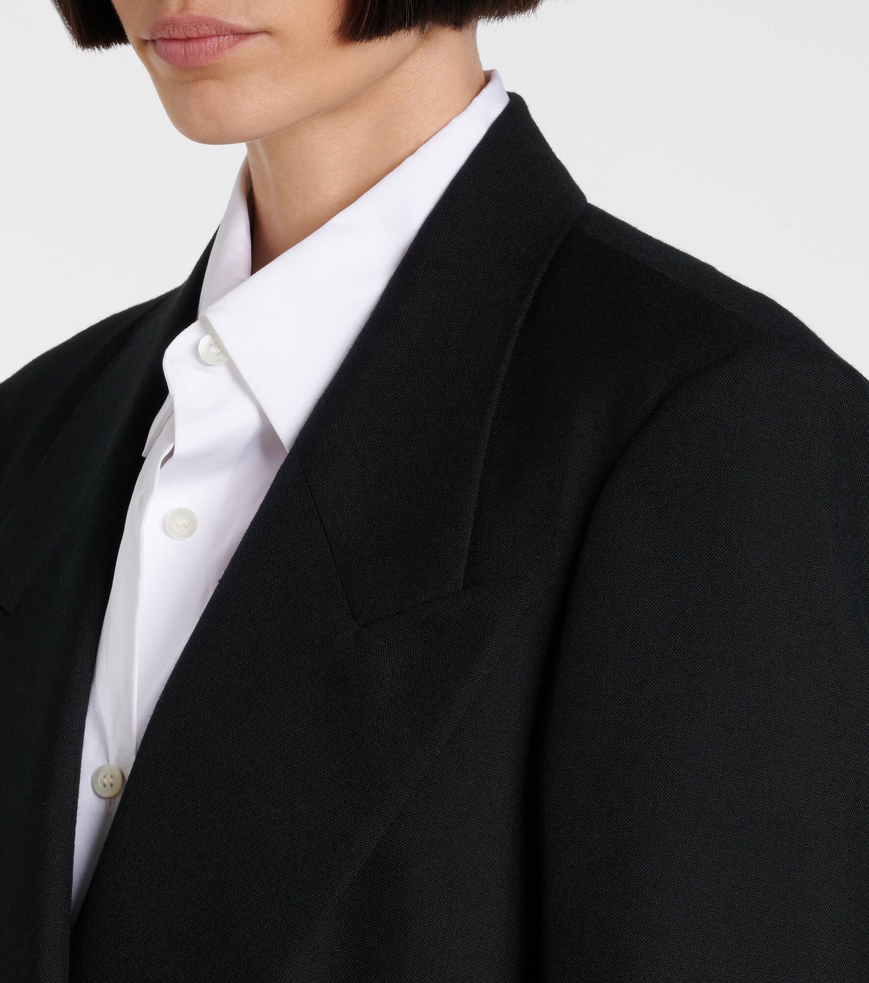 Double-breasted wool blazer - 5