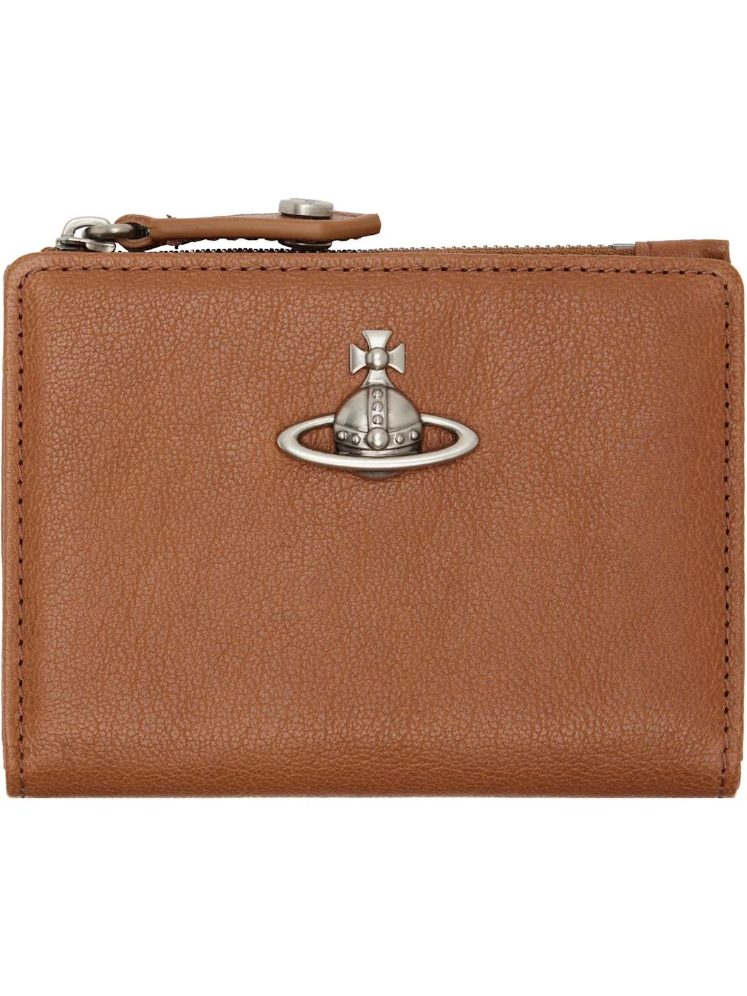 Brown Slim Flap Card Holder - 1