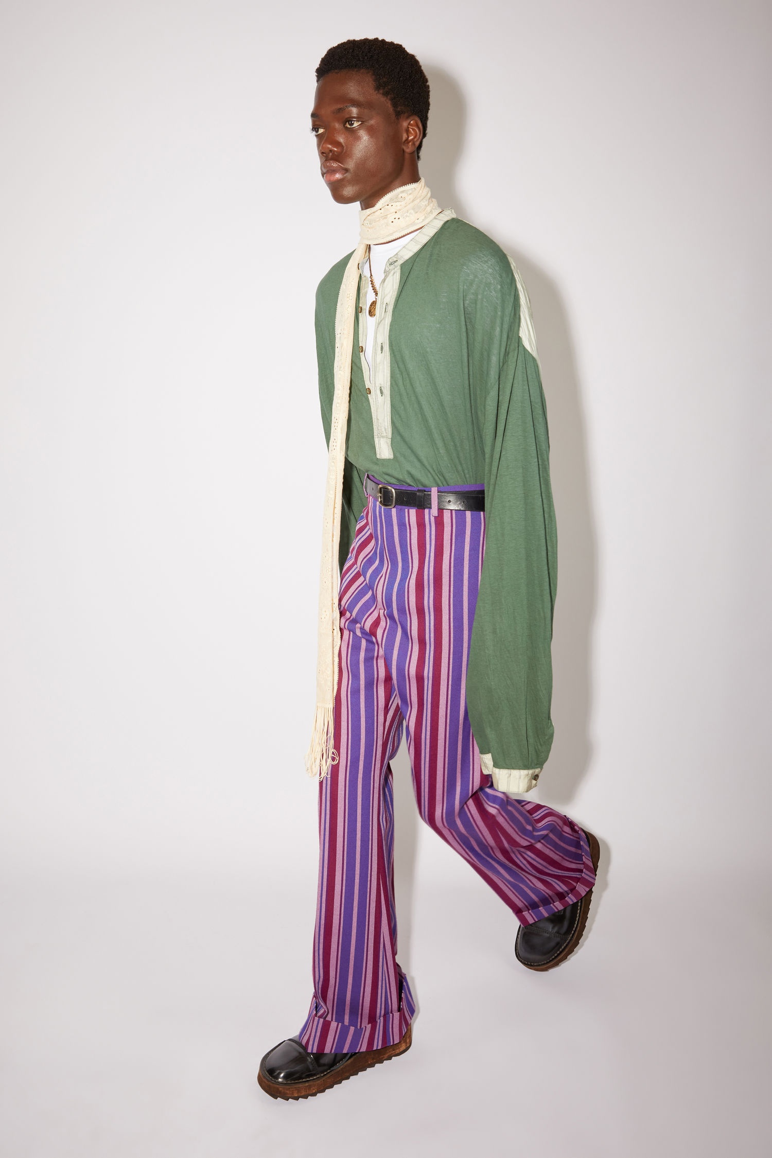 Flared trousers - Red/purple - 4