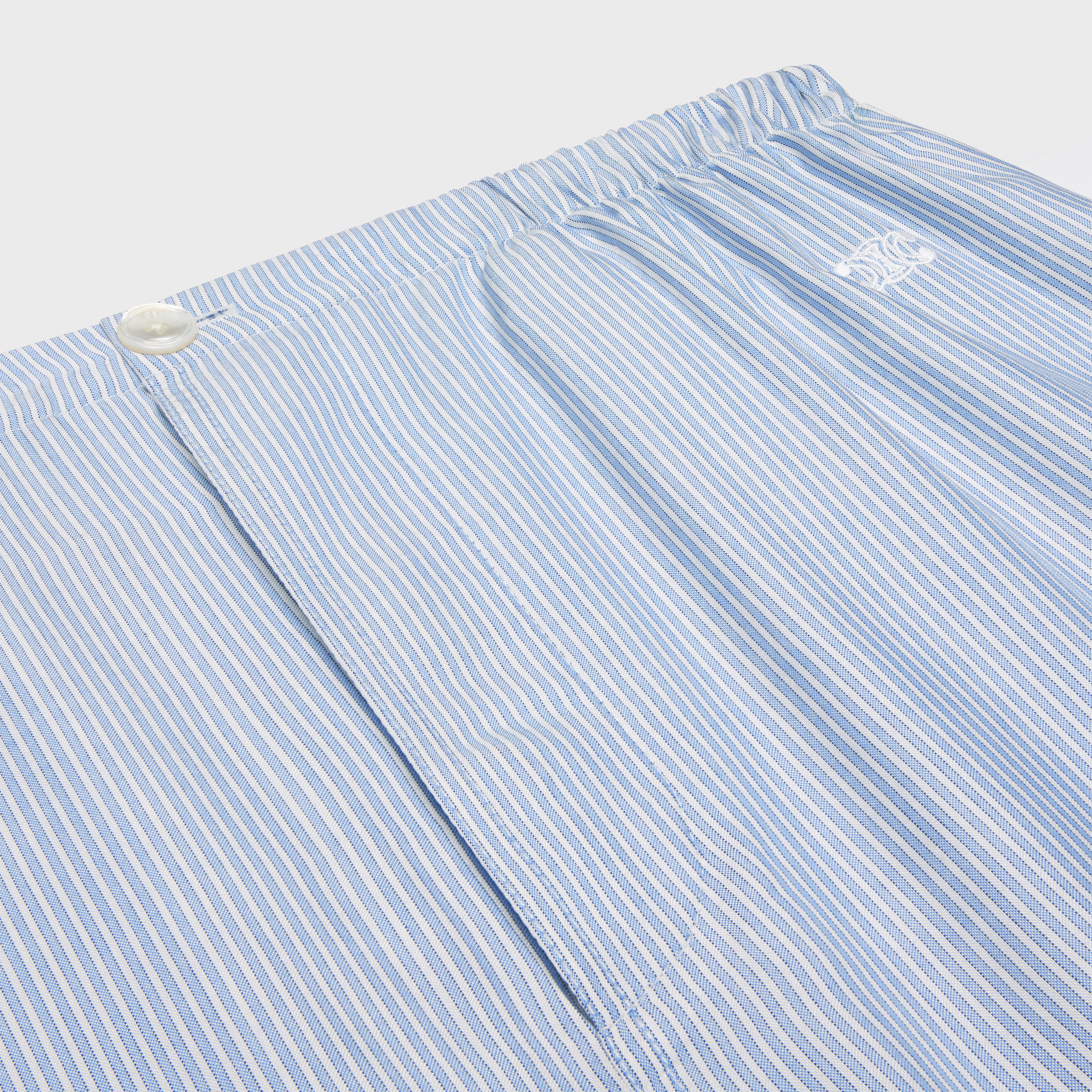 pajama pants in striped silk - 3