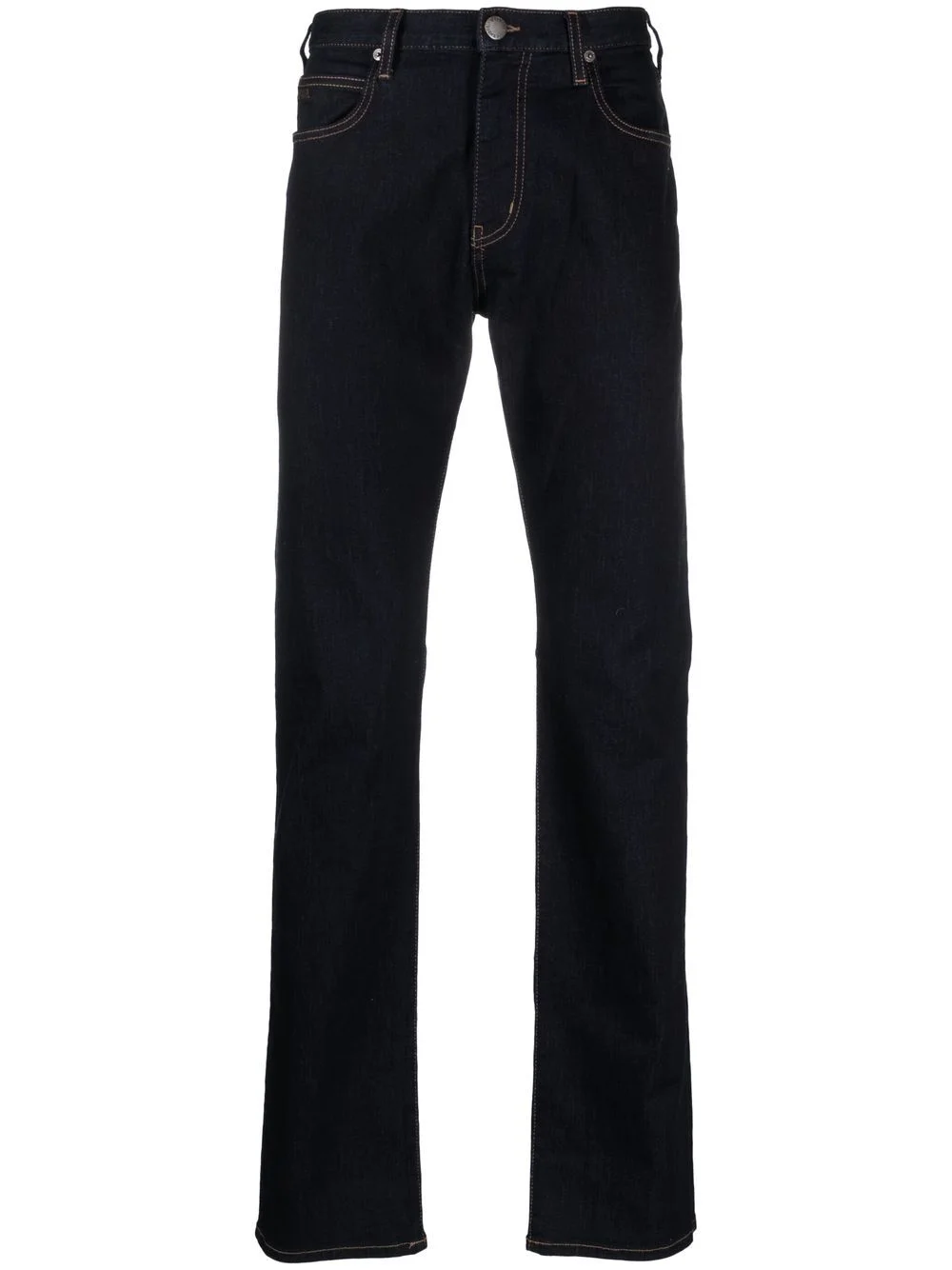 logo-patch slim-cut jeans - 1