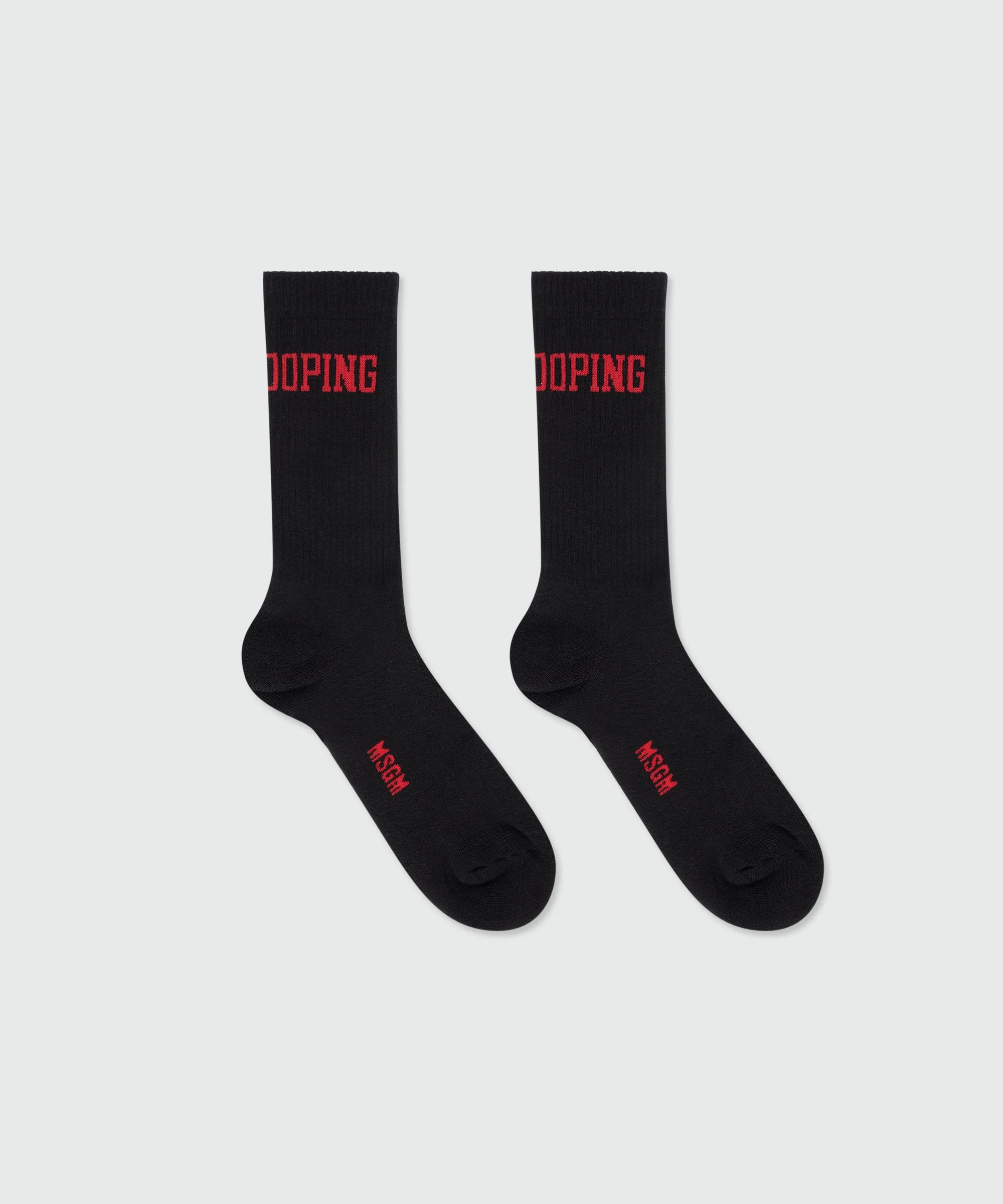 Black jacquard graphic socks - 1