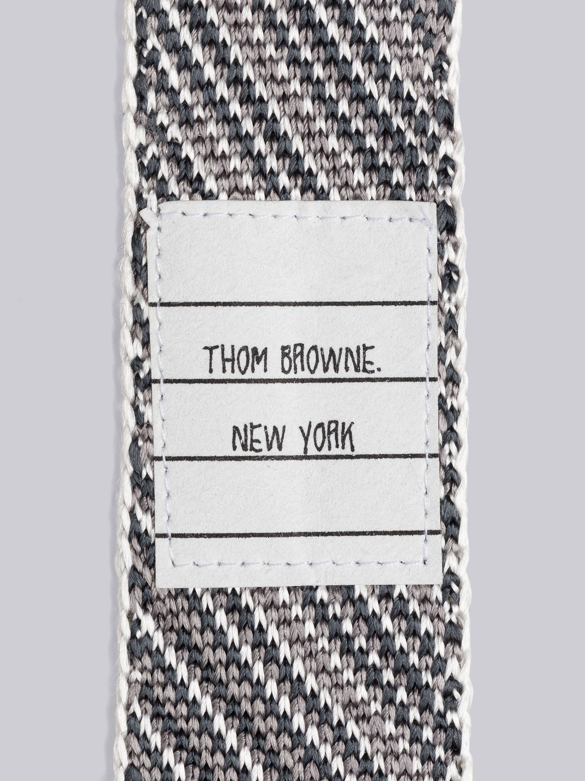 MADRAS CHECK SILK KNIT JACQUARD TIE - 2