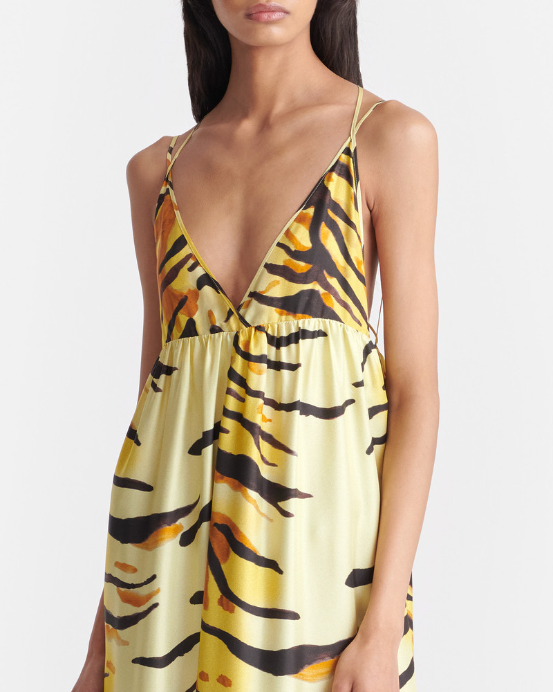 Nanushka Printed Silk Twill Maxi Dress outlook