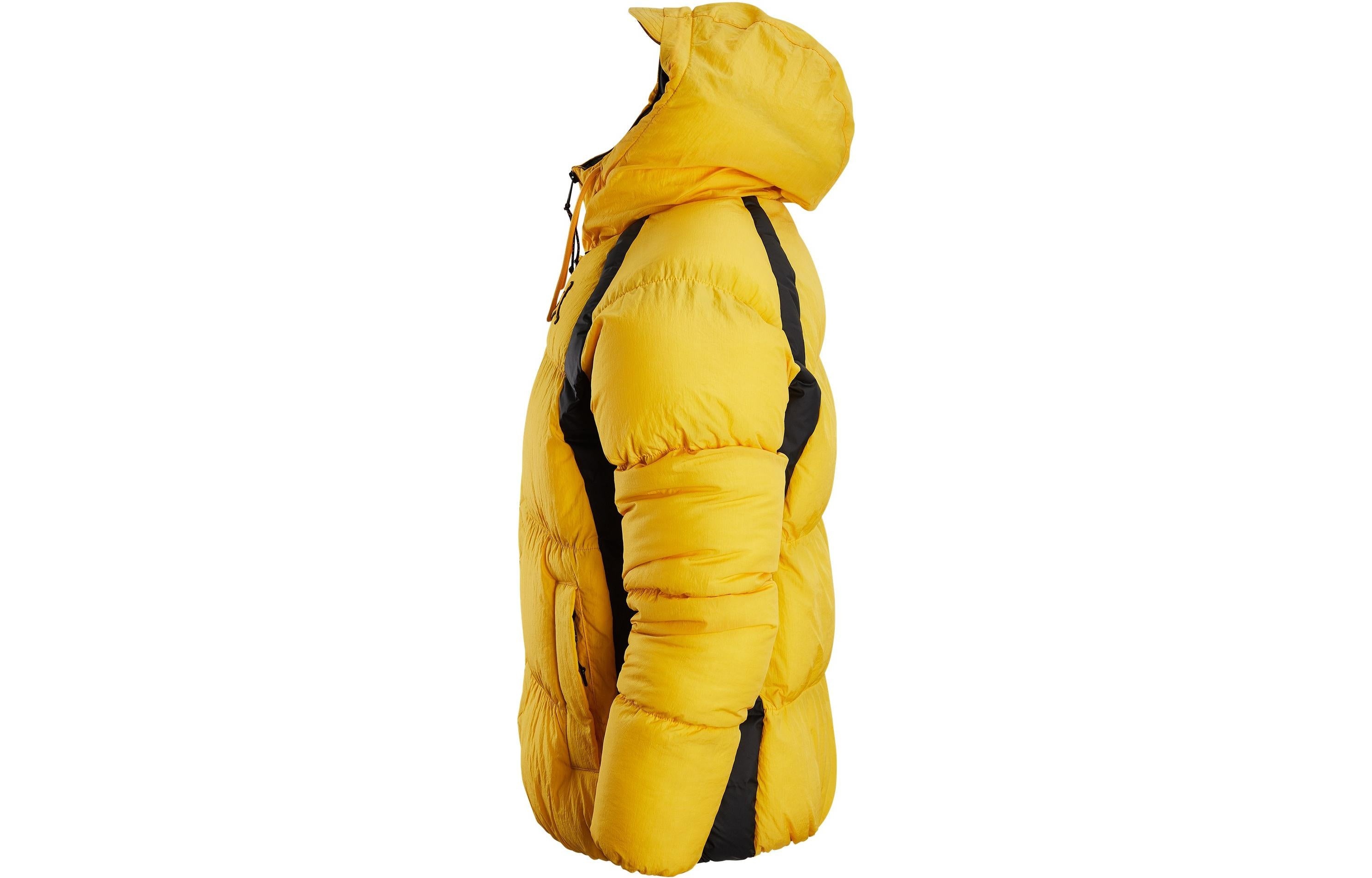 Air Jordan Wide Stripe Zipper Hooded Winter Jacket Men's Yellow DX6596-781 - 3