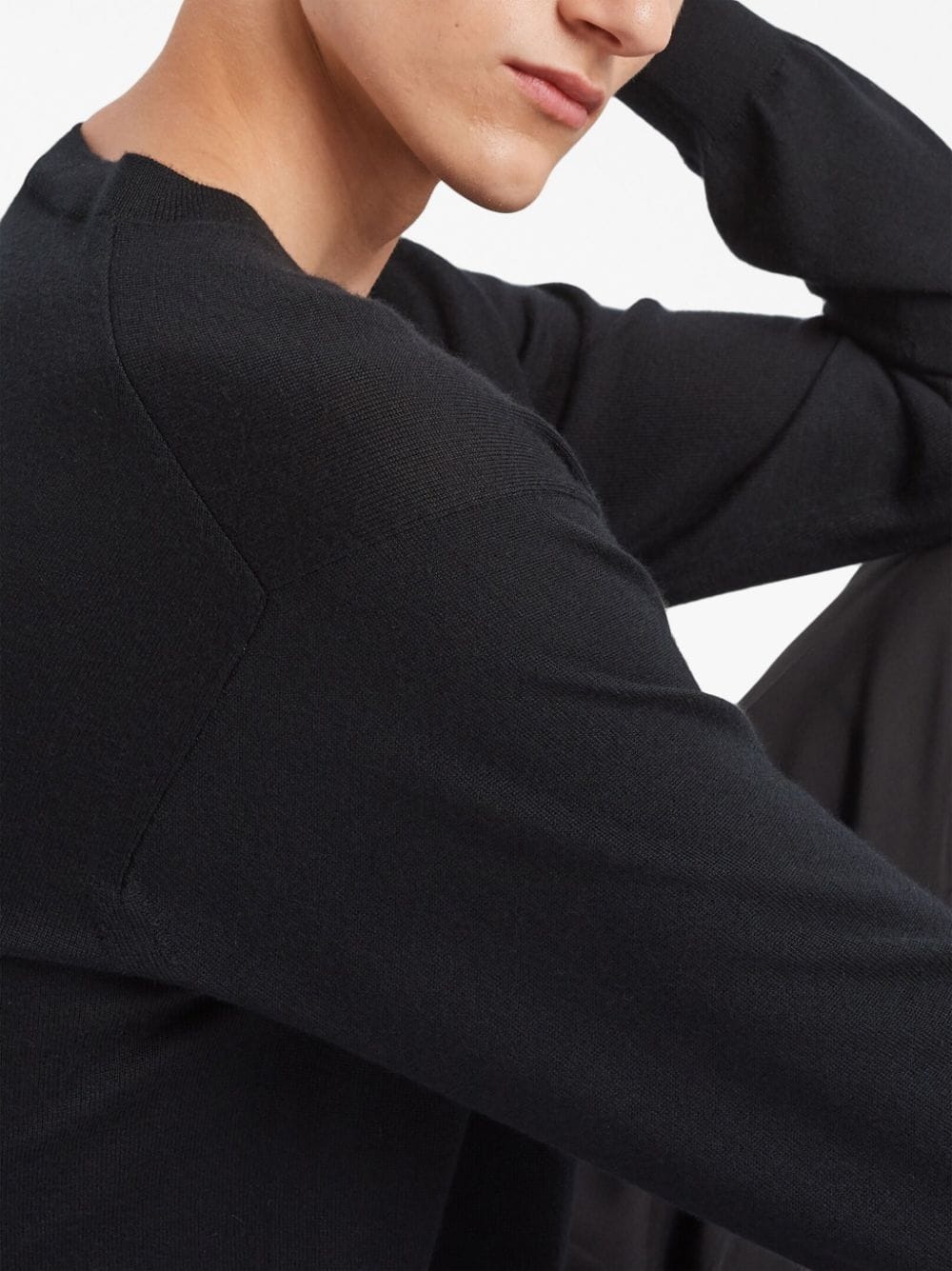 intarsia-logo cashmere jumper - 5