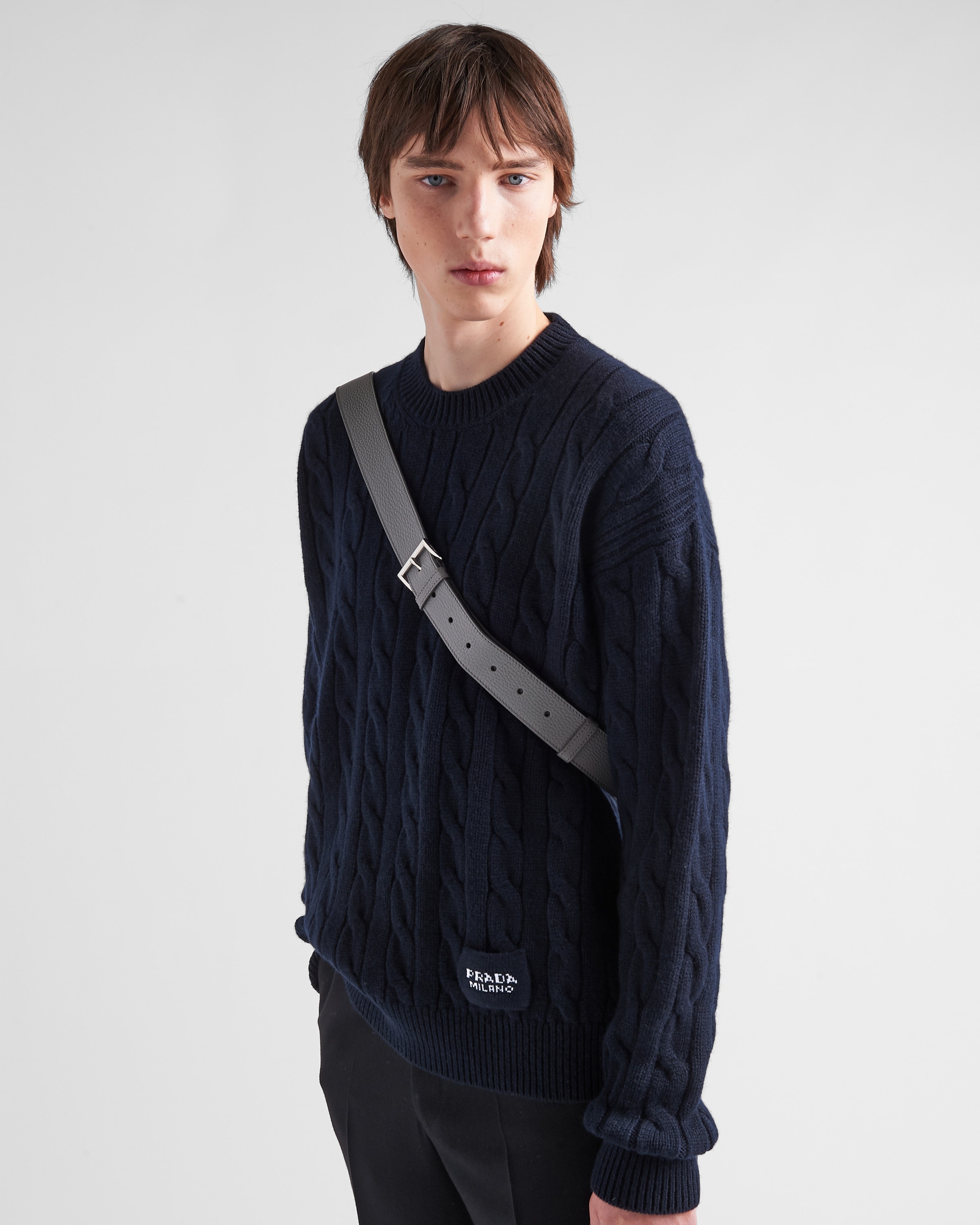 Cable knit cashmere sweater - 3