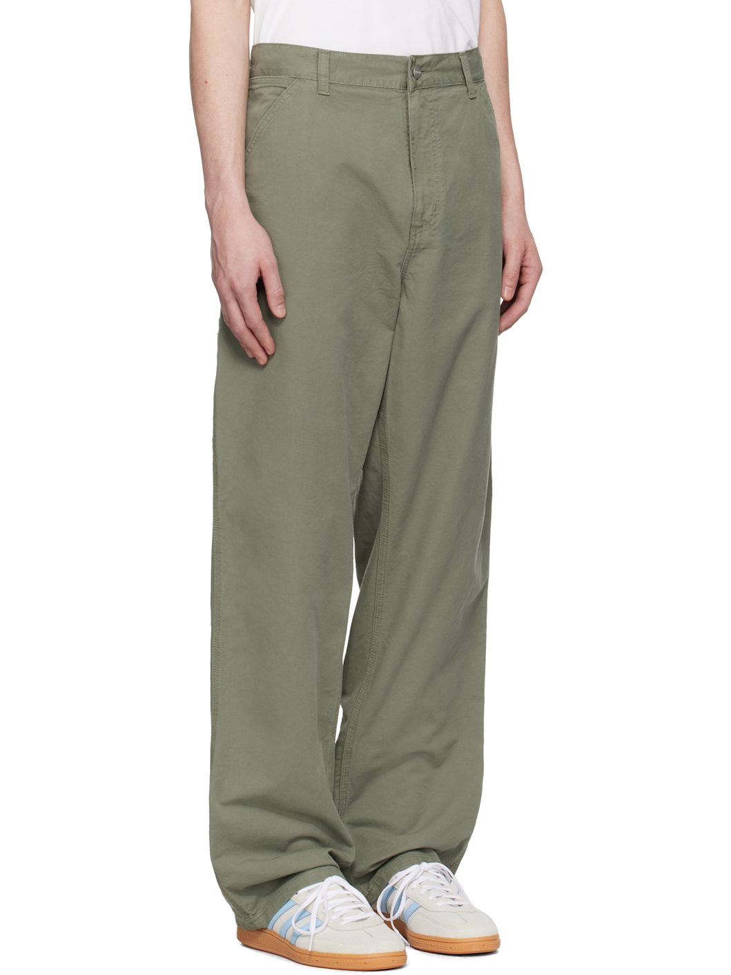 Green Single Knee Trousers - 2