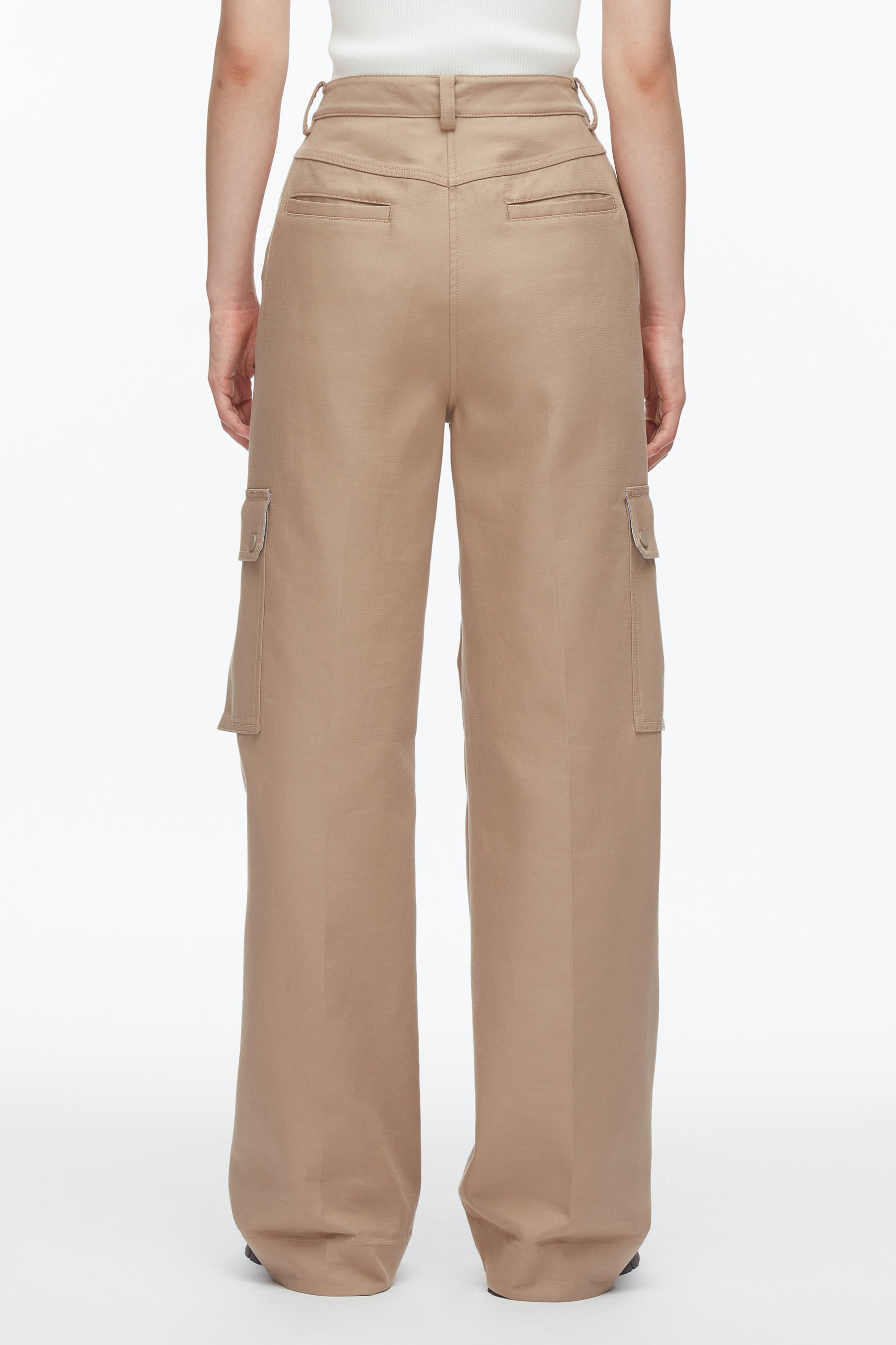 Carpenter Cargo Pants with Plaid Cuffs - 5