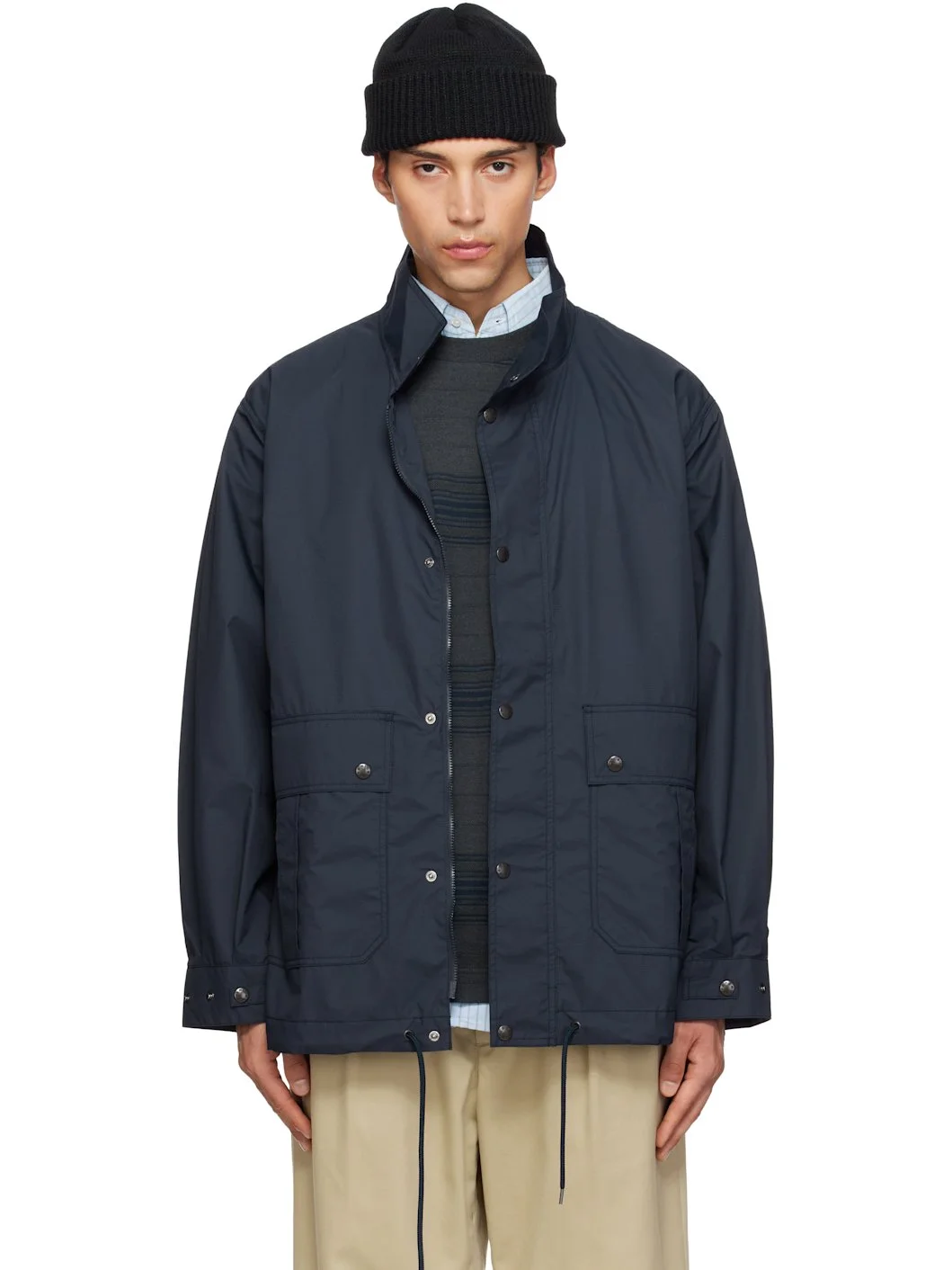 Navy Packable Field Jacket - 1