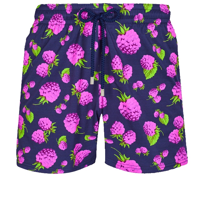 Men Stretch Short Swim Trunks 2004 Raspberries - 1