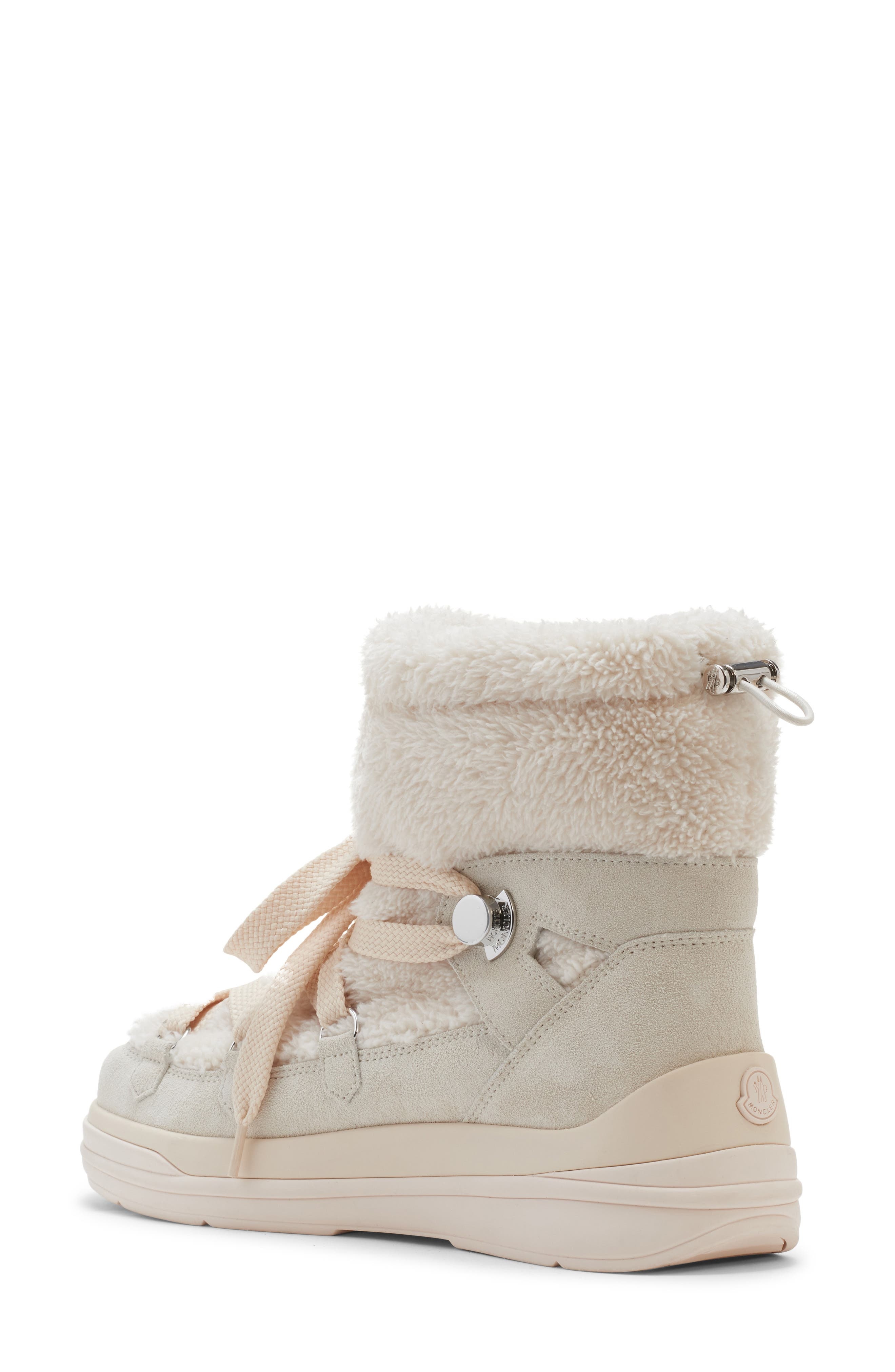 Moncler Insolux Faux Fur Trim Snow Boot in Silk White at Nordstrom - 2