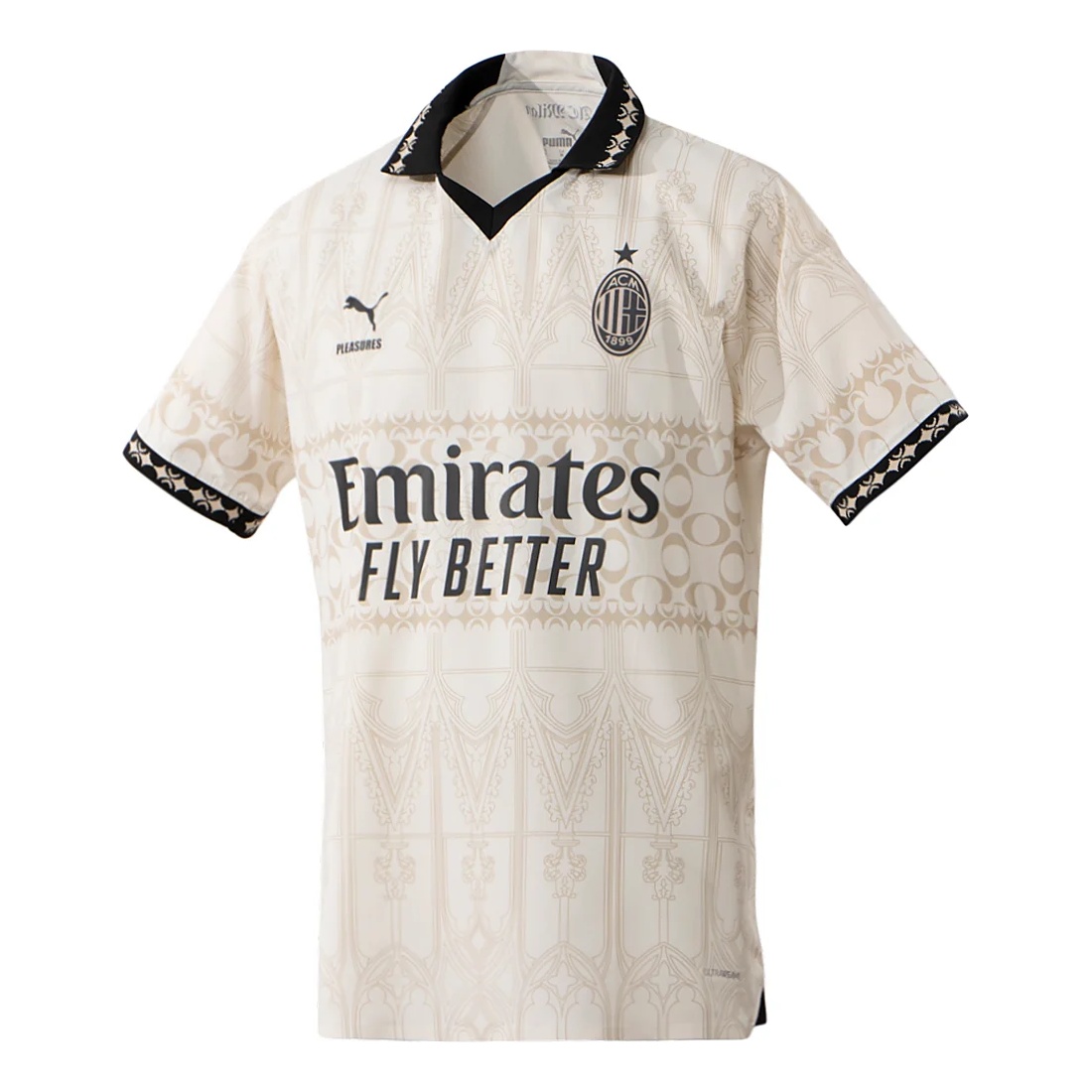 PUMA x AC Milan X Pleasures Jersey 'Beige Black' 776066-02 - 1