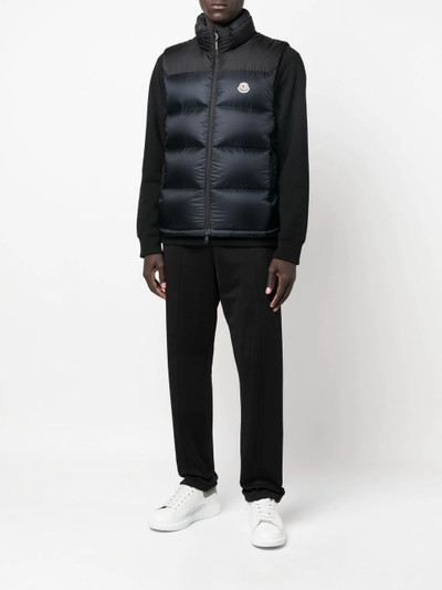 Moncler padded-panel logo patch gilet outlook