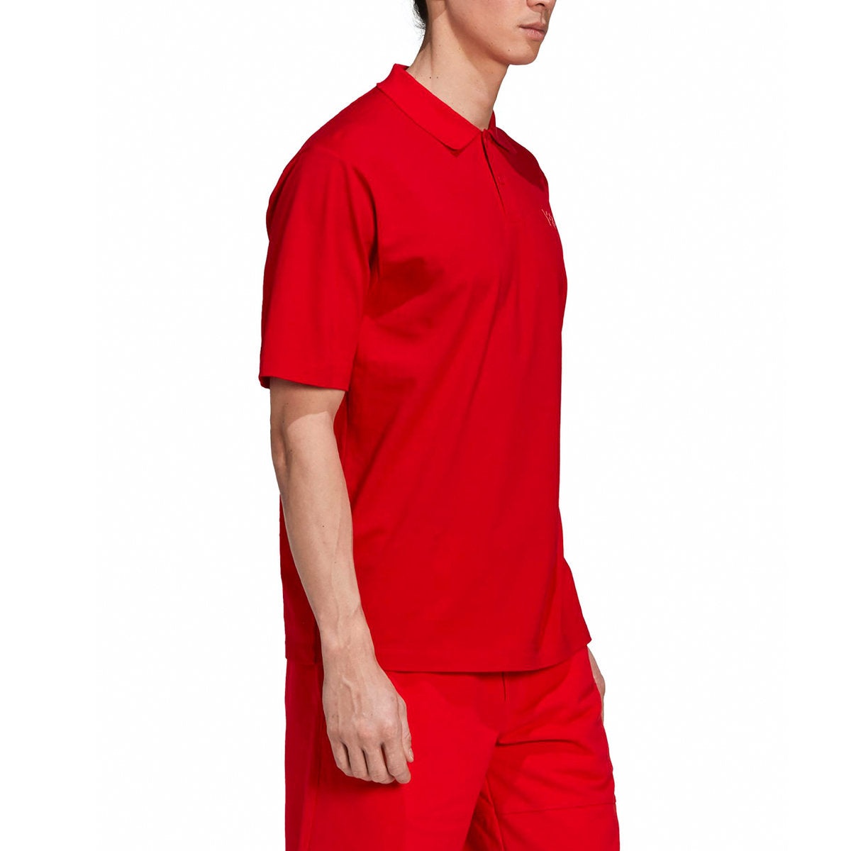 Men's Y-3 Logo Short Sleeve Polo Shirt Red GV4249 - 6