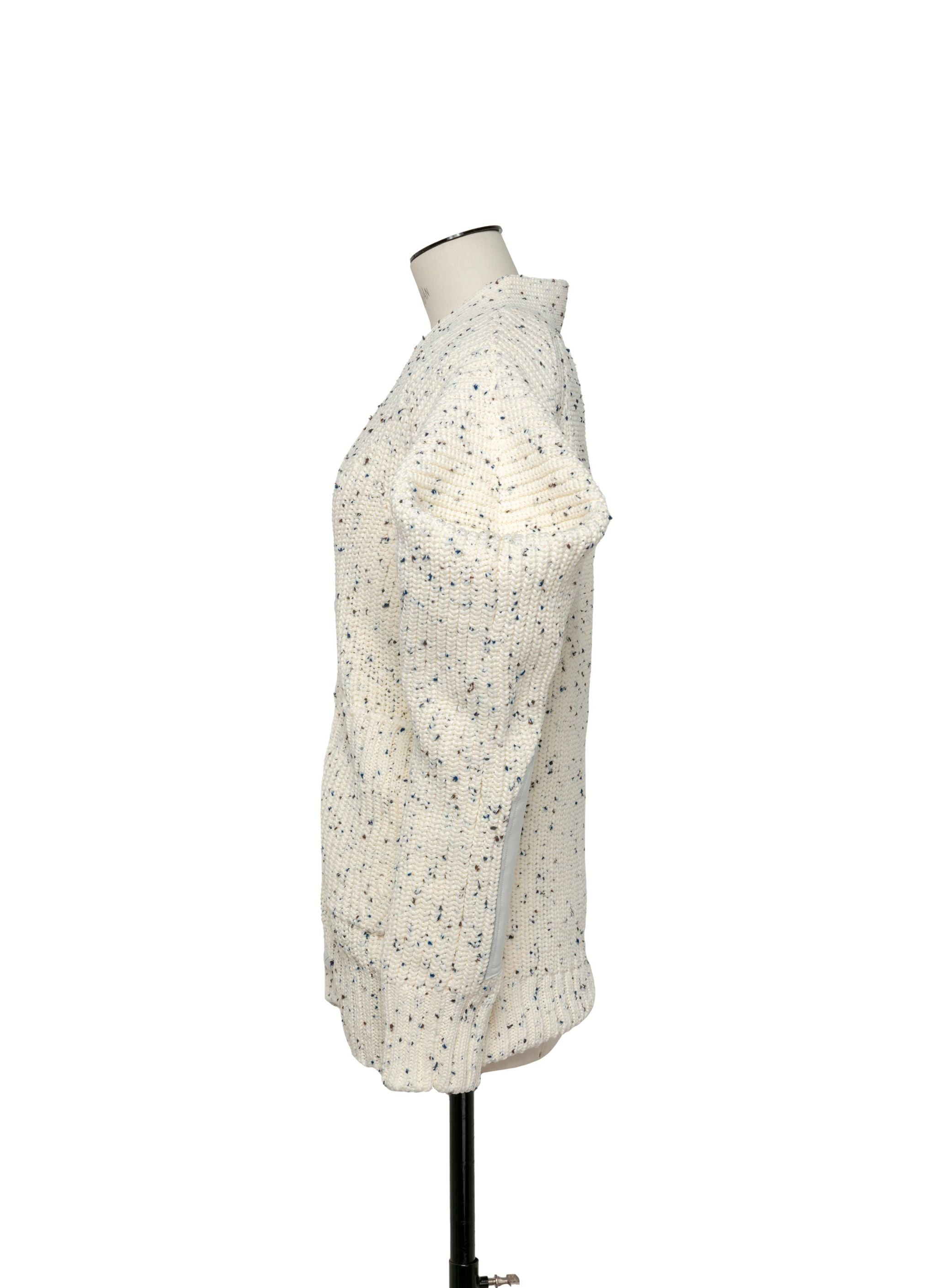 Nep Yarn Knit Cardigan - 2