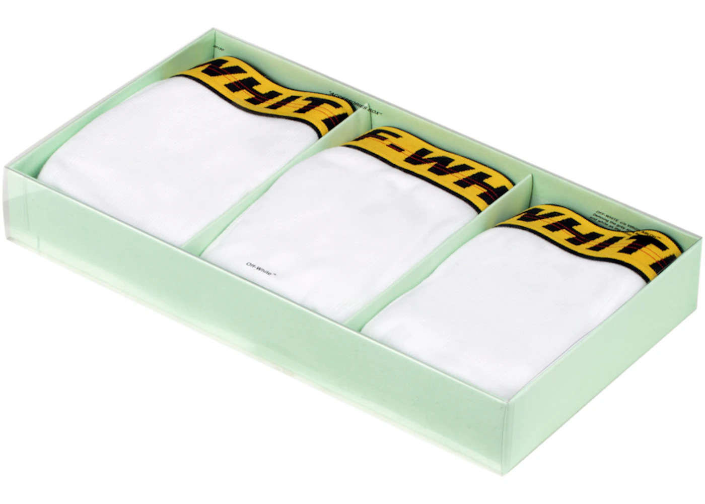 OFF-WHITE Three Pack Stretch Cotton Boxer Briefs (SS19) White/Yellow/Black - 3
