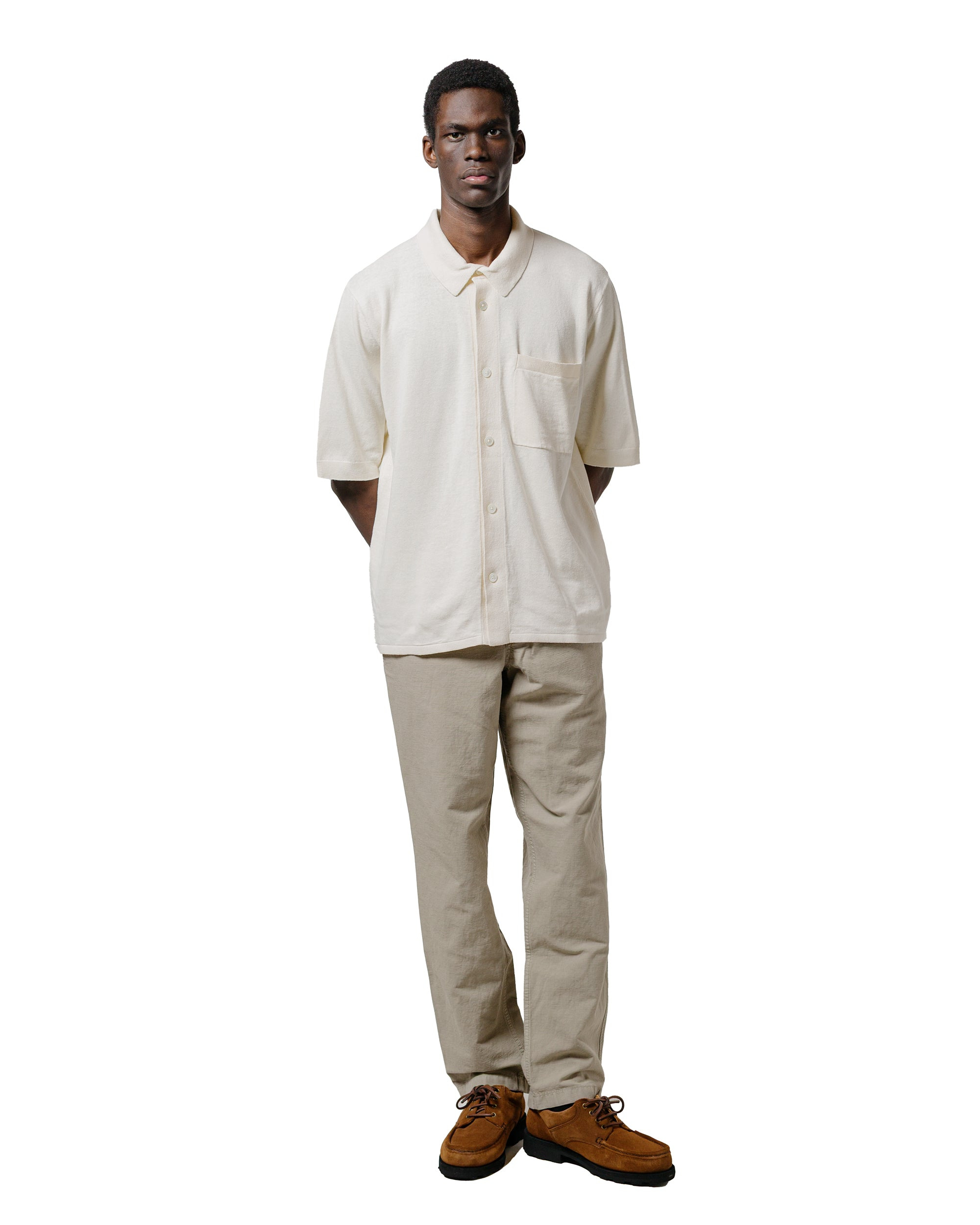Rollo Cotton Linen SS Shirt Kit White - 4