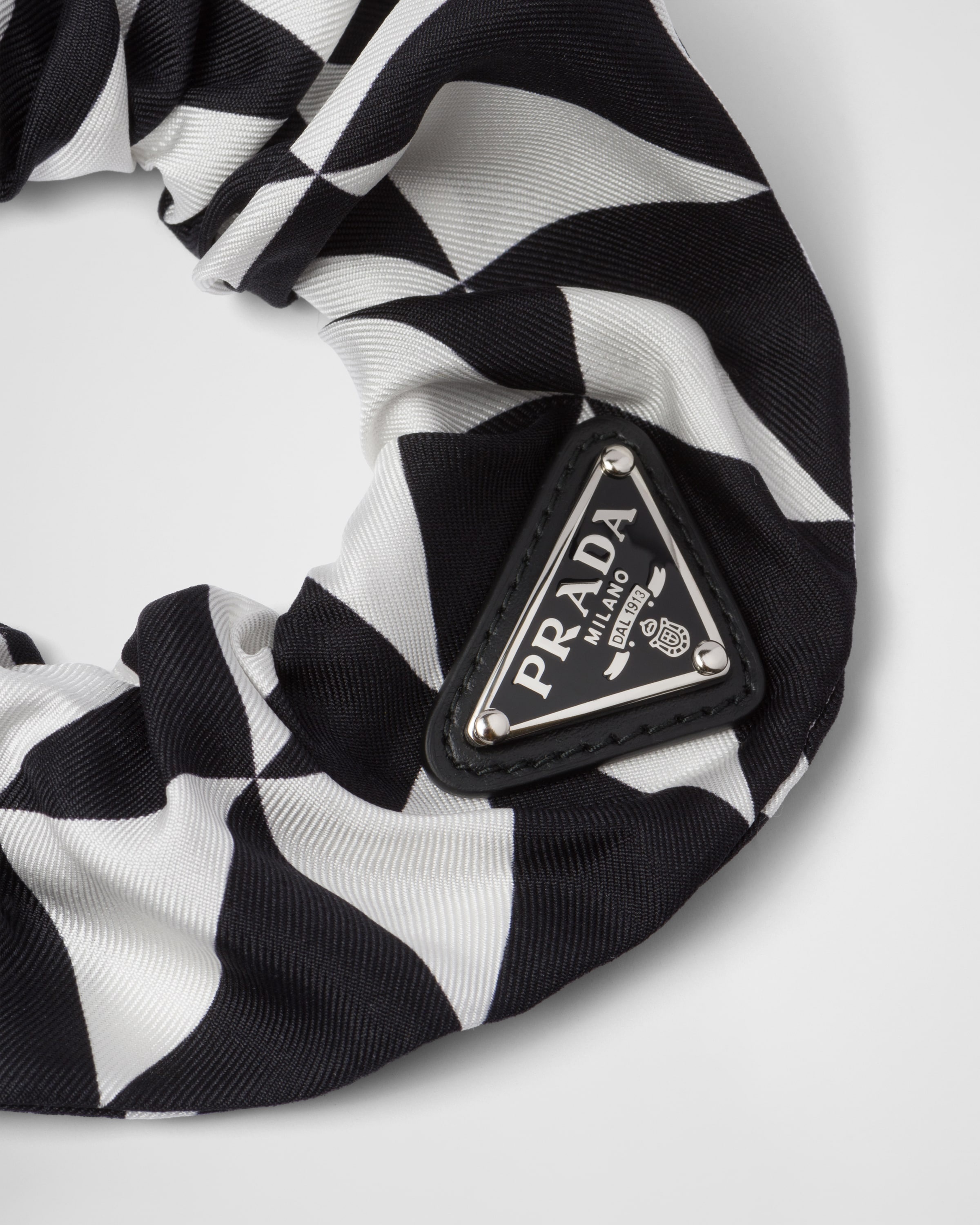 Printed silk twill scrunchie - 2