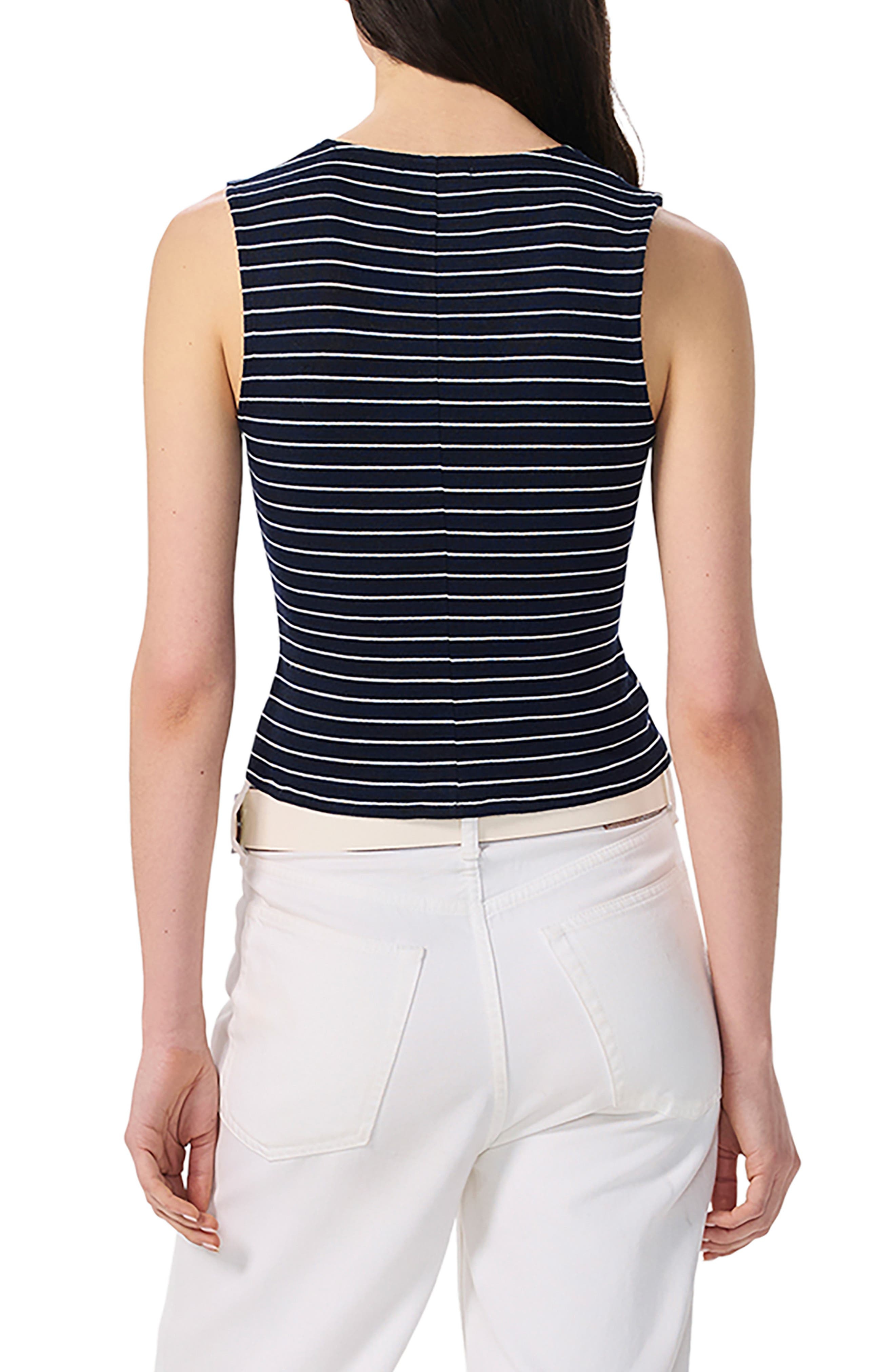 rag & bone The Knit Stripe T-Shirt in Navy at Nordstrom - 2
