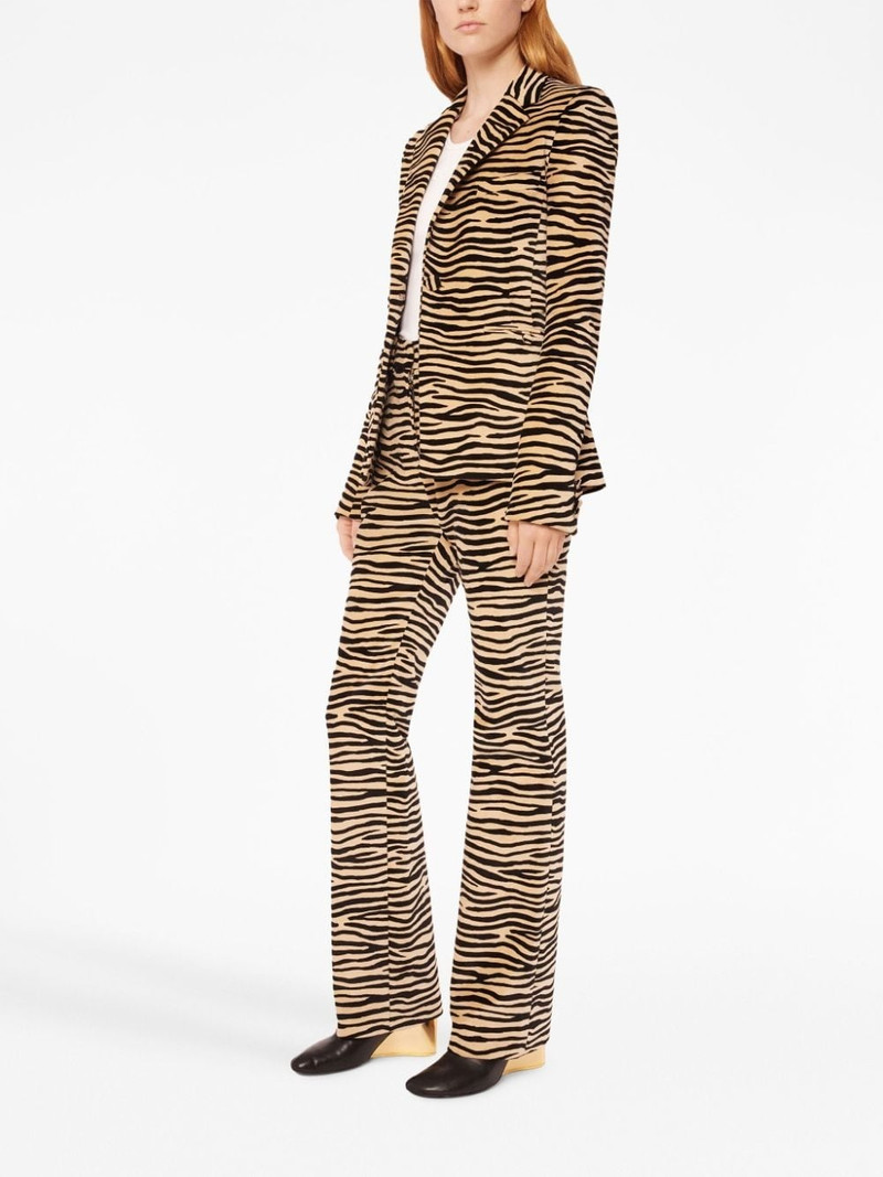 rabanne tiger-print stretch-cotton blazer outlook