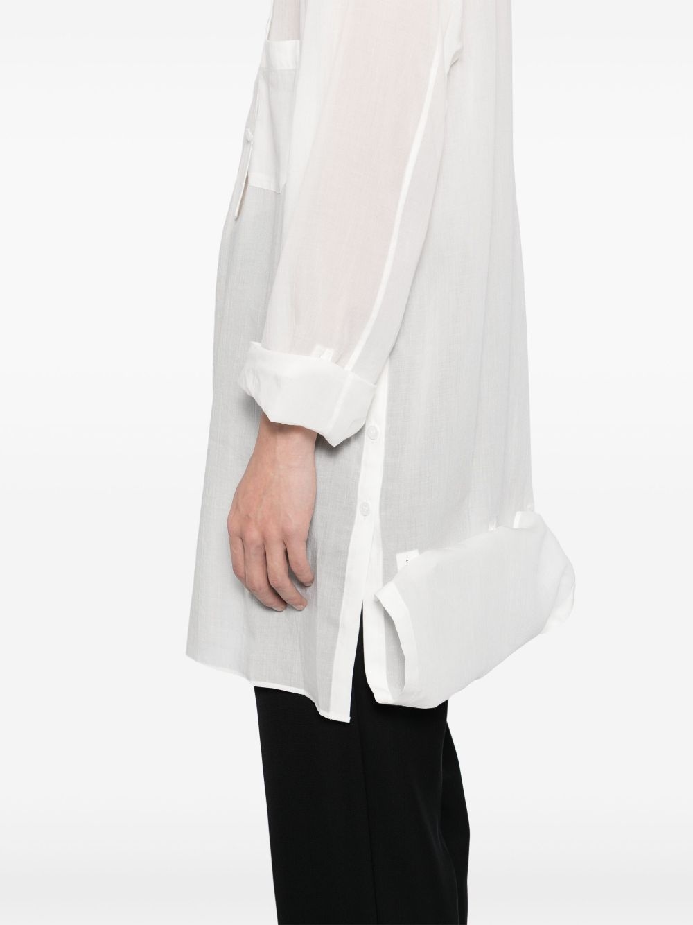 double layer-collar shirt - 5