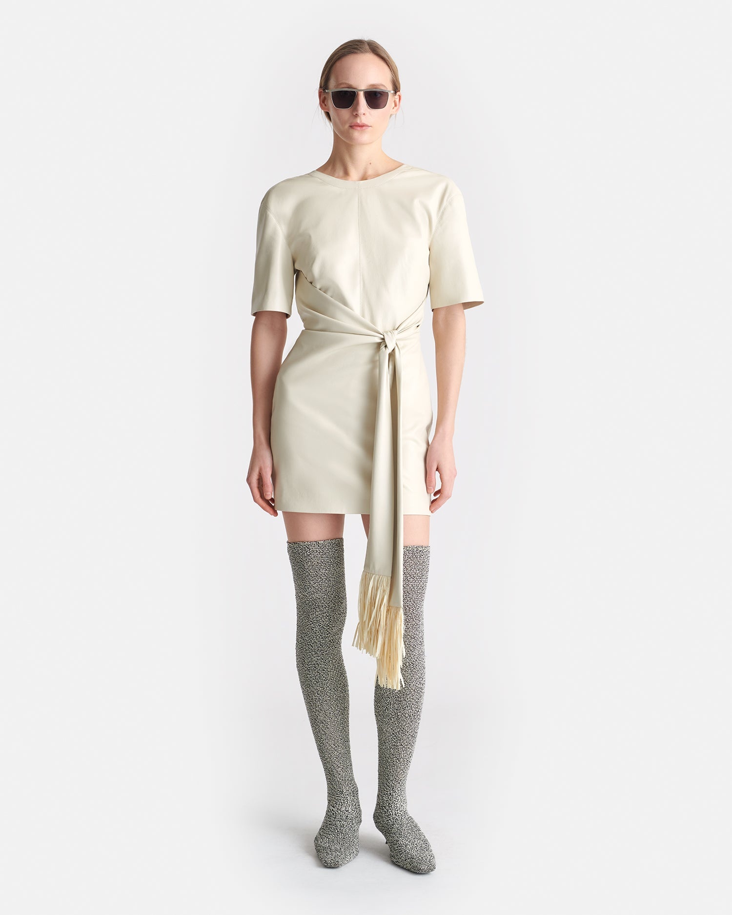 Fringed Okobor™ Alt-Leather Mini Dress - 2