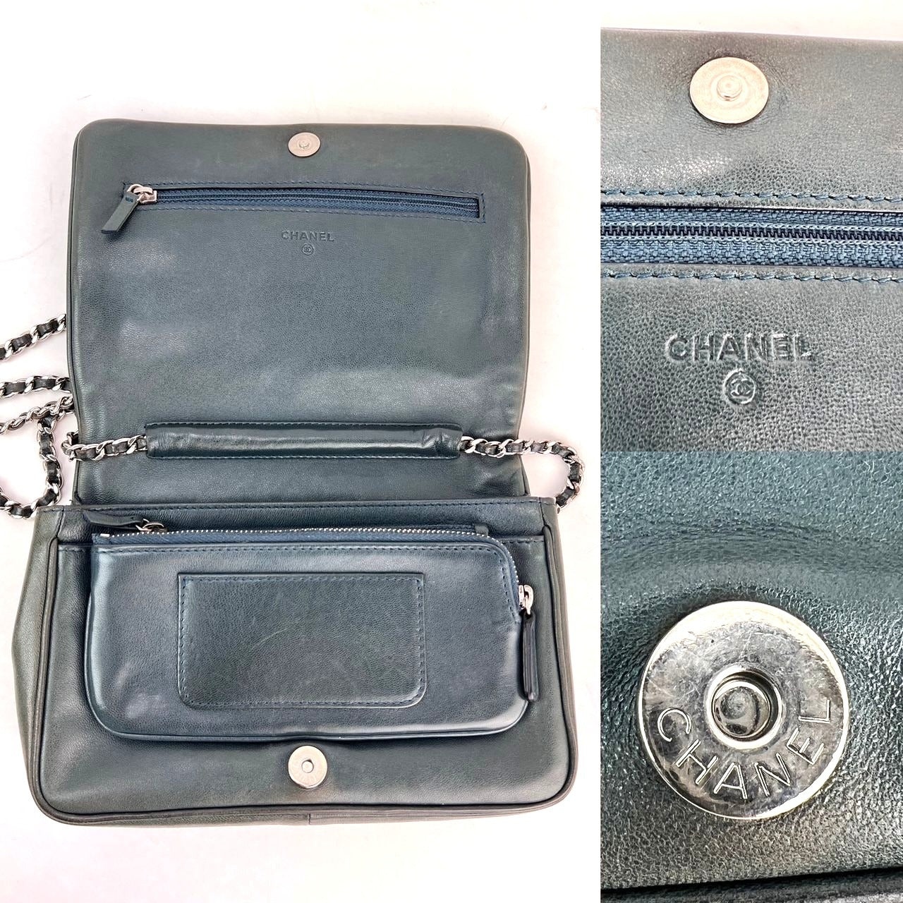 Chanel Quilted Lambskin Stitched Wallet on a Chain Crossbody Bag - 4