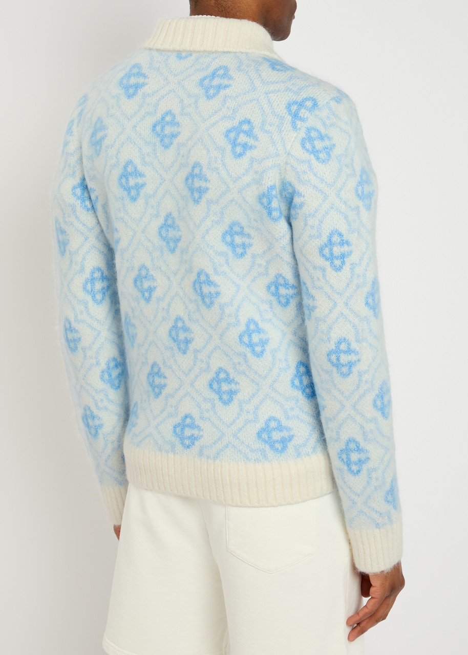 Casablanca Logo-monogrammed Brushed-knit Jacket - 3