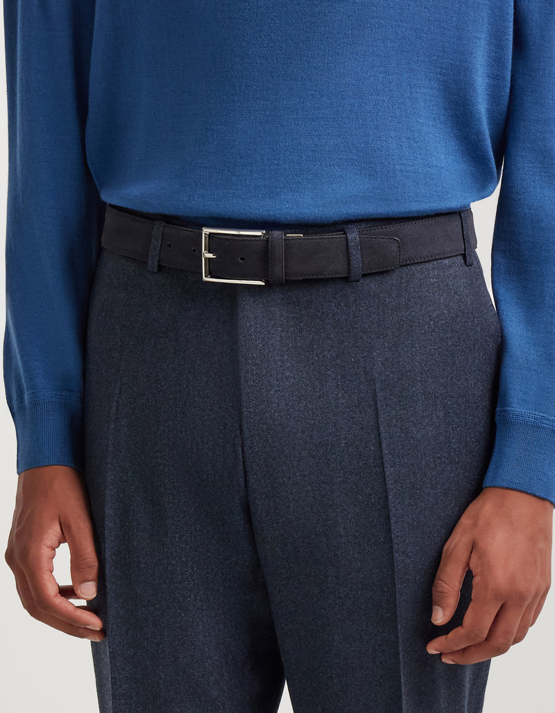 Canali BLUE SUEDE CALFSKIN BELT outlook