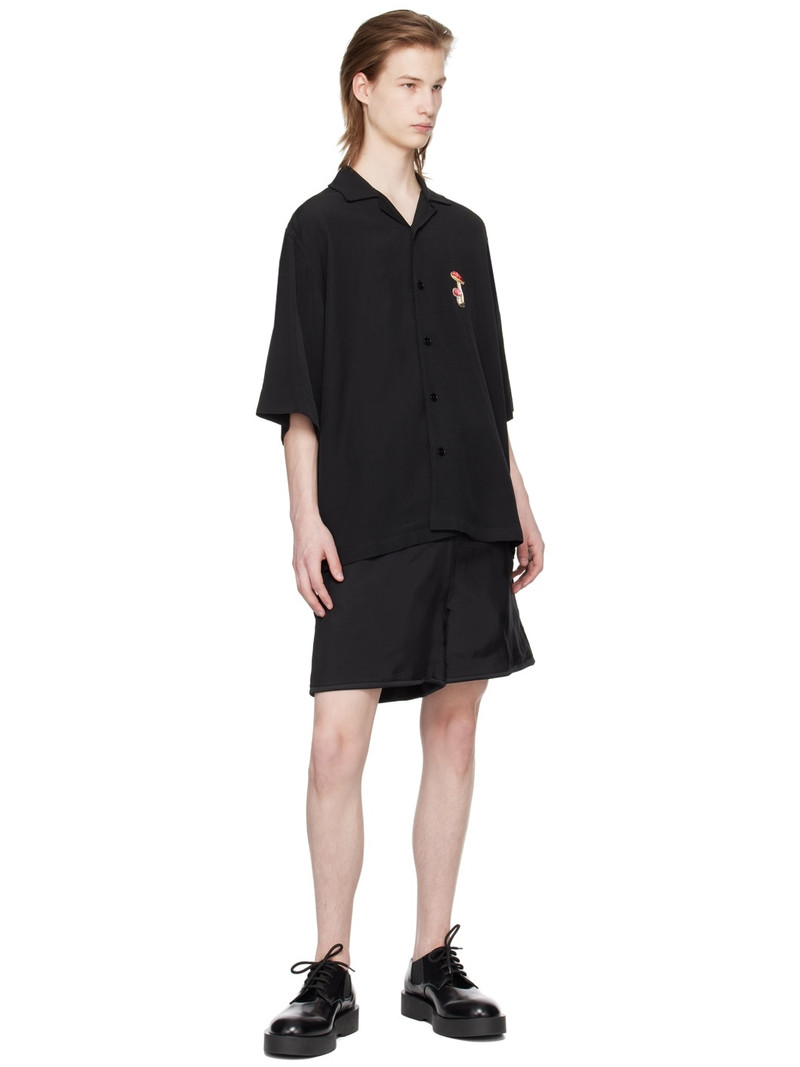 Jil Sander Black Oversized Reversible Shorts outlook